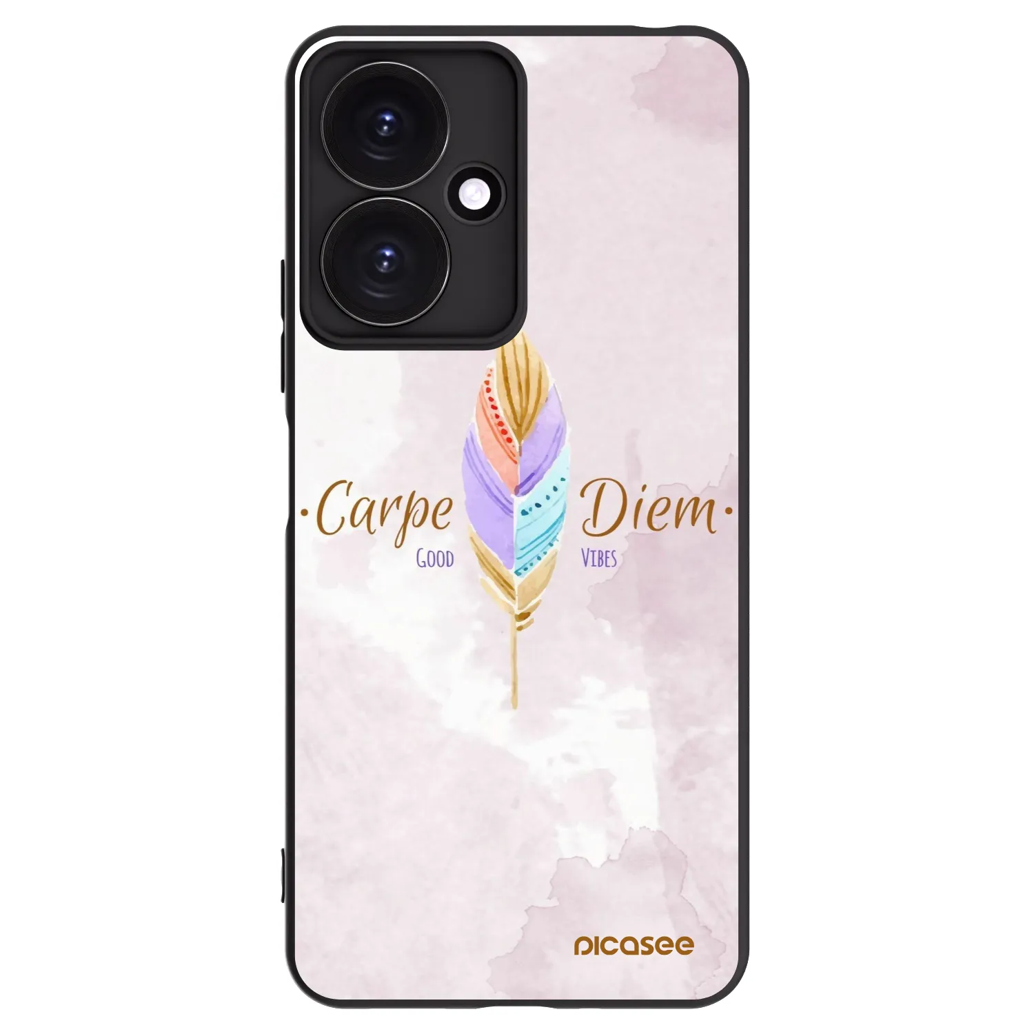 Picasee silikonowe czarne etui na Xiaomi Redmi 13C 5G - Carpe Diem