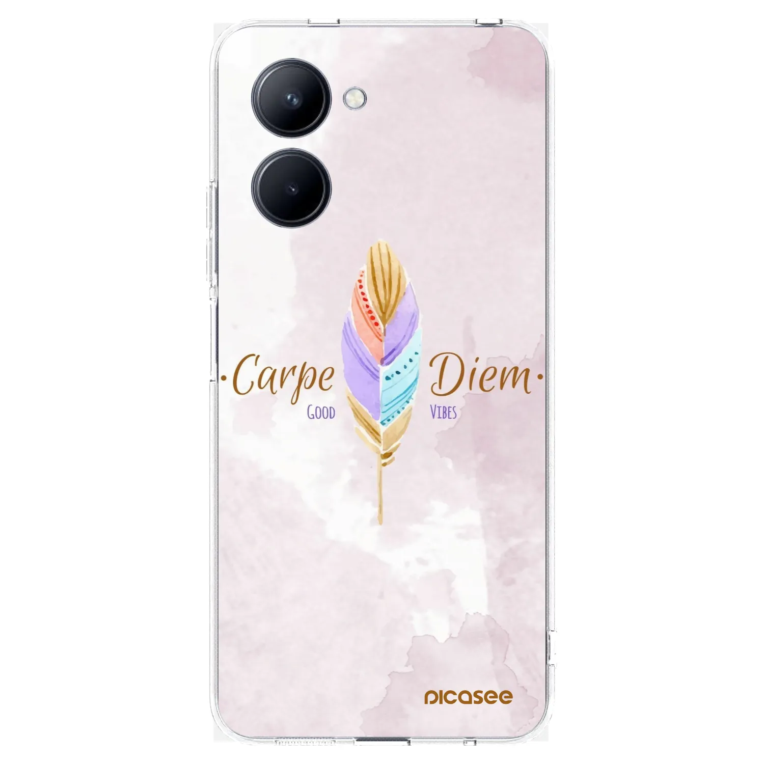 Picasee silikonowe przeźroczyste etui na Realme C33 (2023) - Carpe Diem