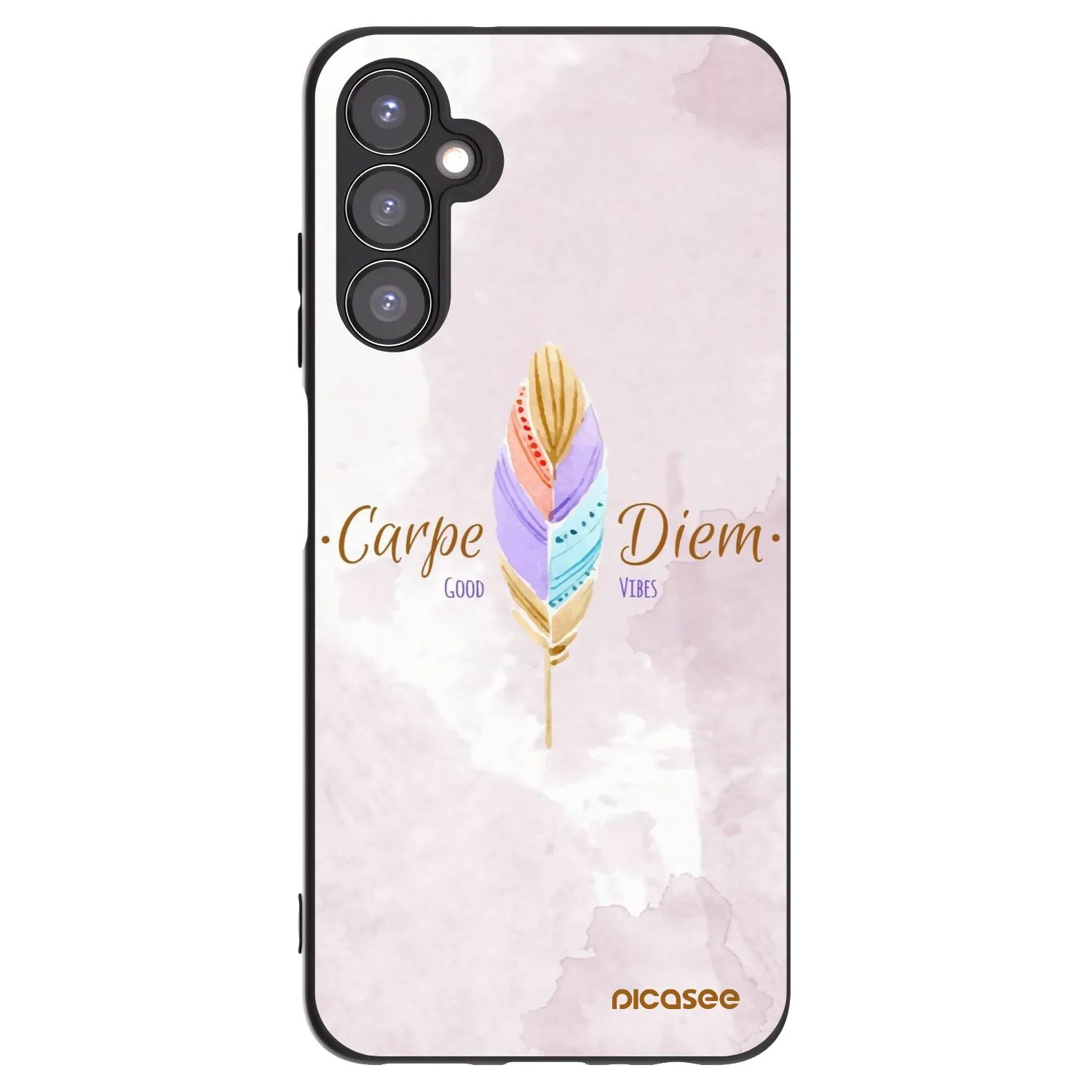 Picasee silikonowe czarne etui na Samsung Galaxy A05s A057G - Carpe Diem