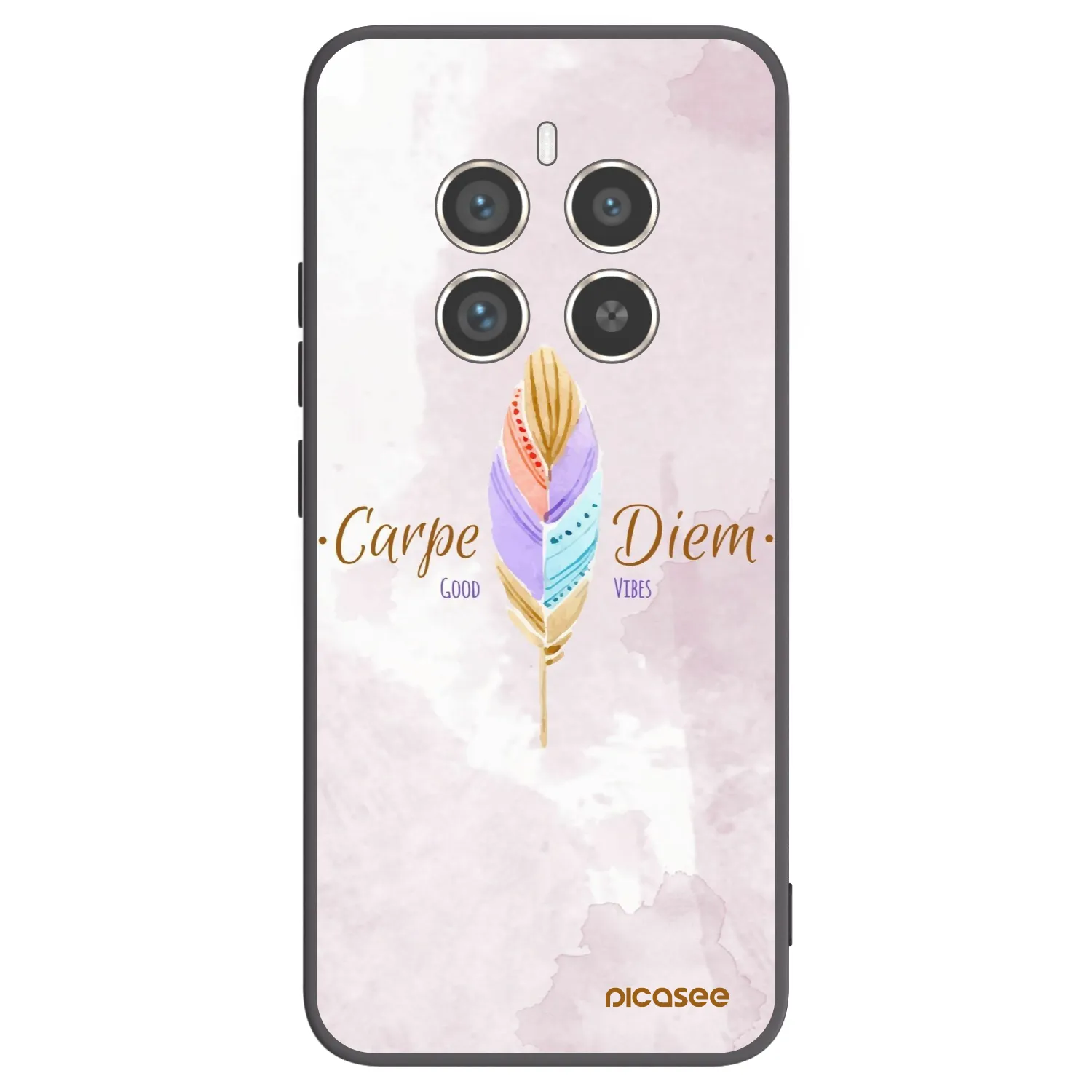 Picasee silikonowe czarne etui na Realme 12 Pro 5G - Carpe Diem