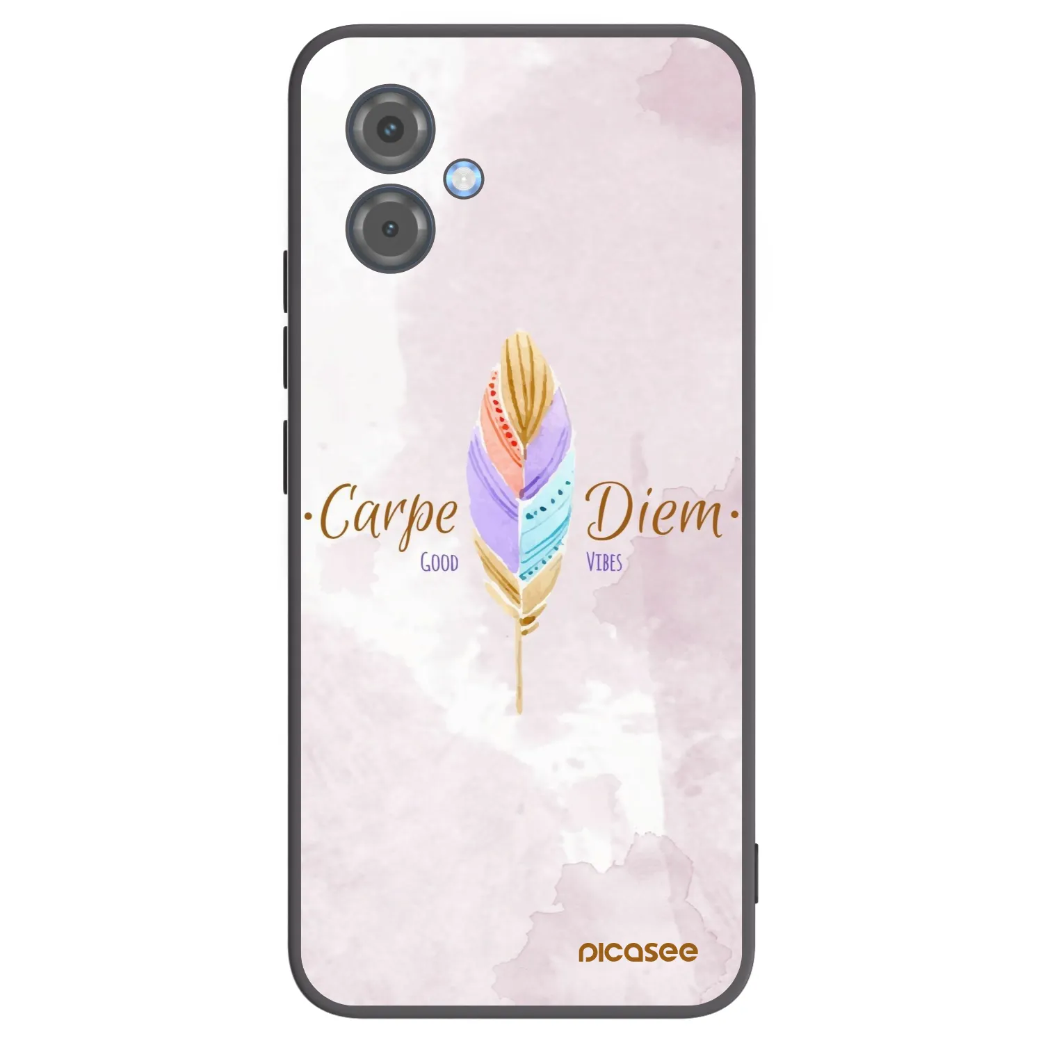 Picasee silikonowe czarne etui na Motorola Moto G14 - Carpe Diem