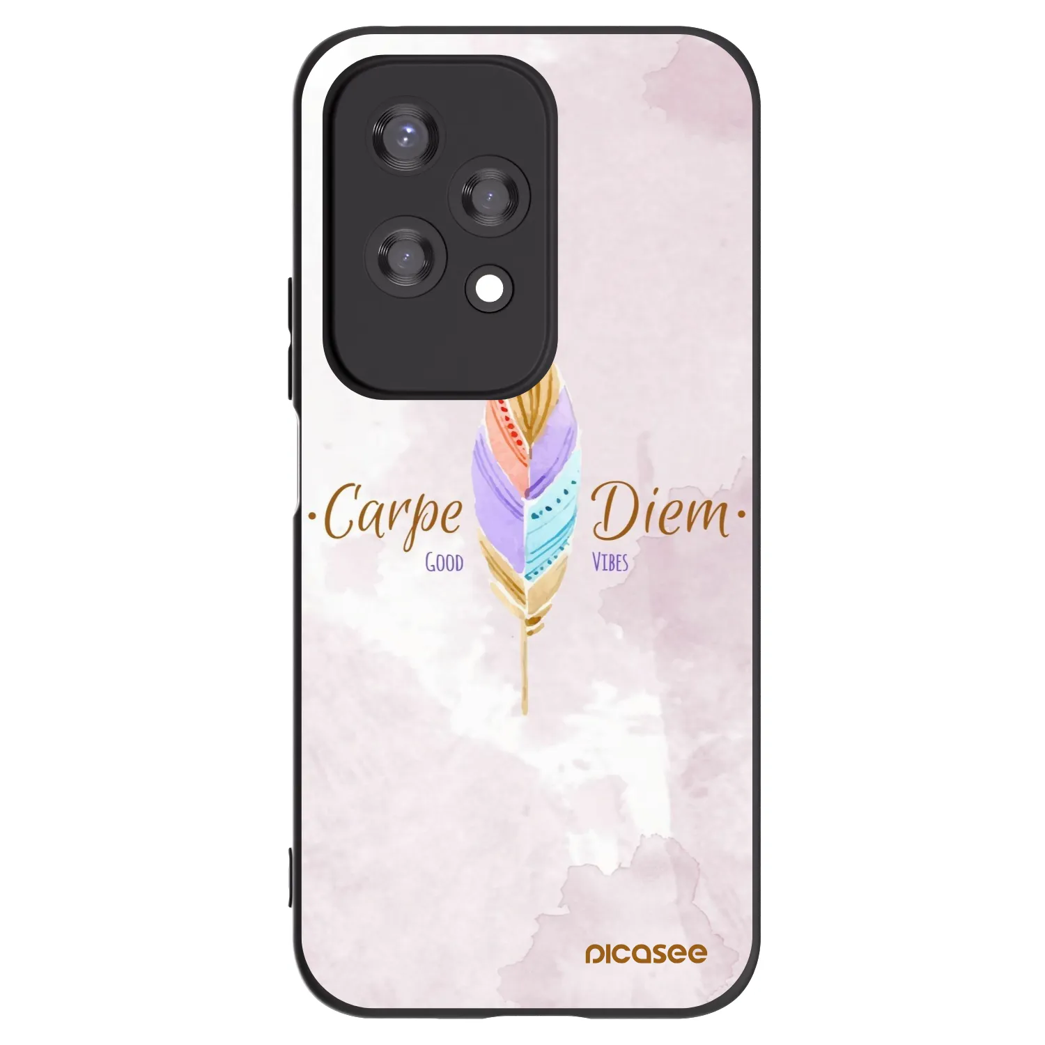 Picasee silikonowe czarne etui na Honor 200 Lite - Carpe Diem