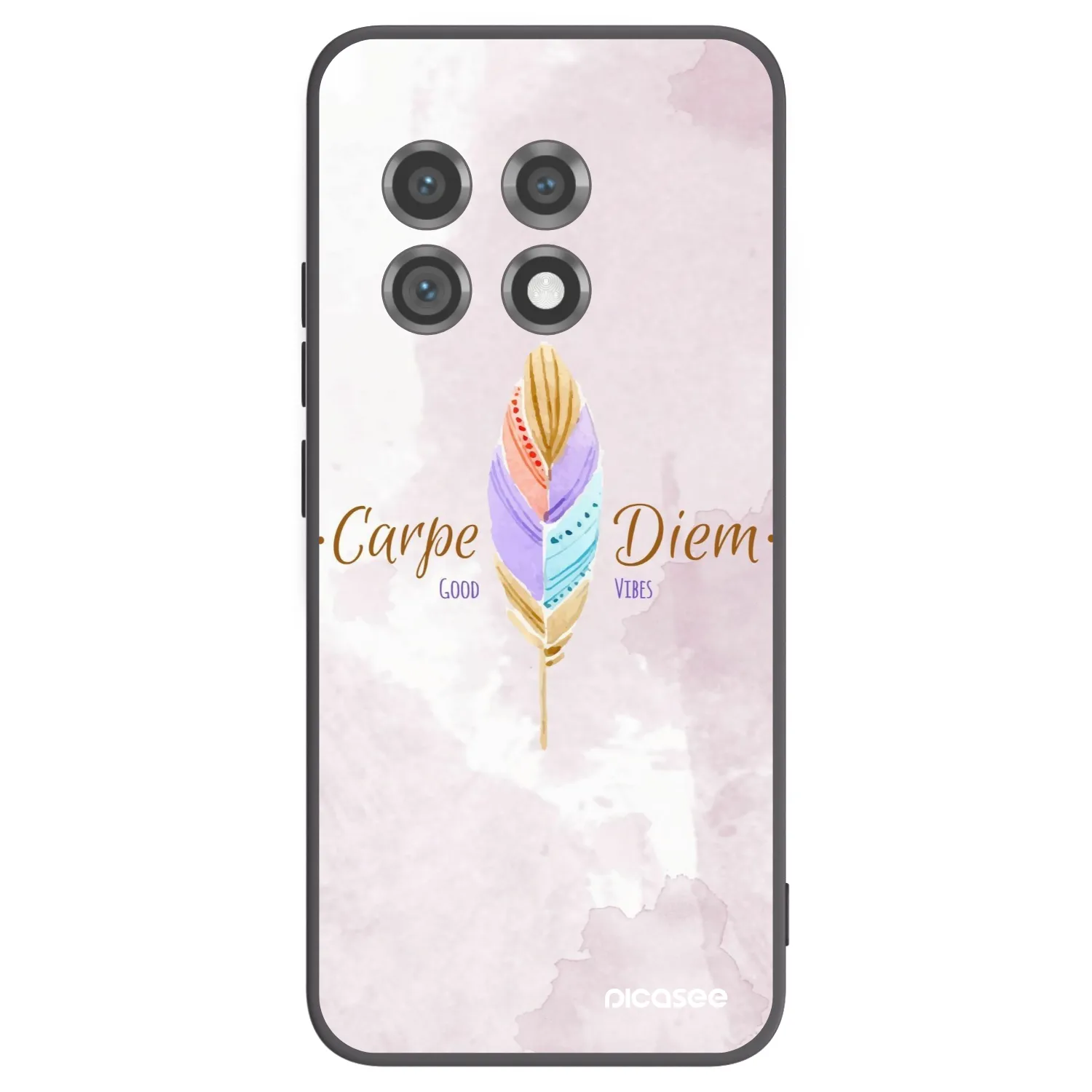 Picasee silikonowe czarne etui na OnePlus 11 5G - Carpe Diem