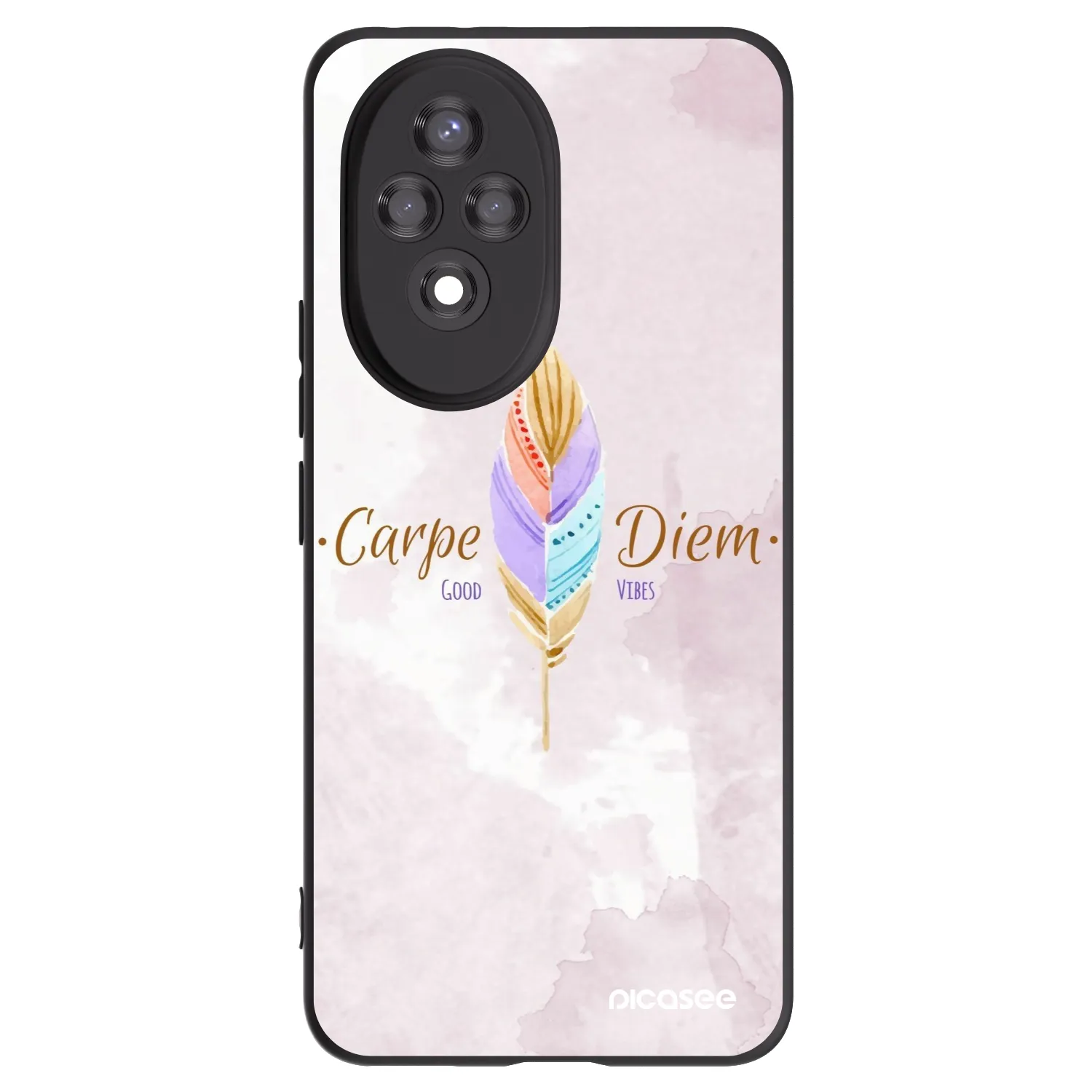 Picasee silikonowe czarne etui na Honor 200 Pro 5G - Carpe Diem
