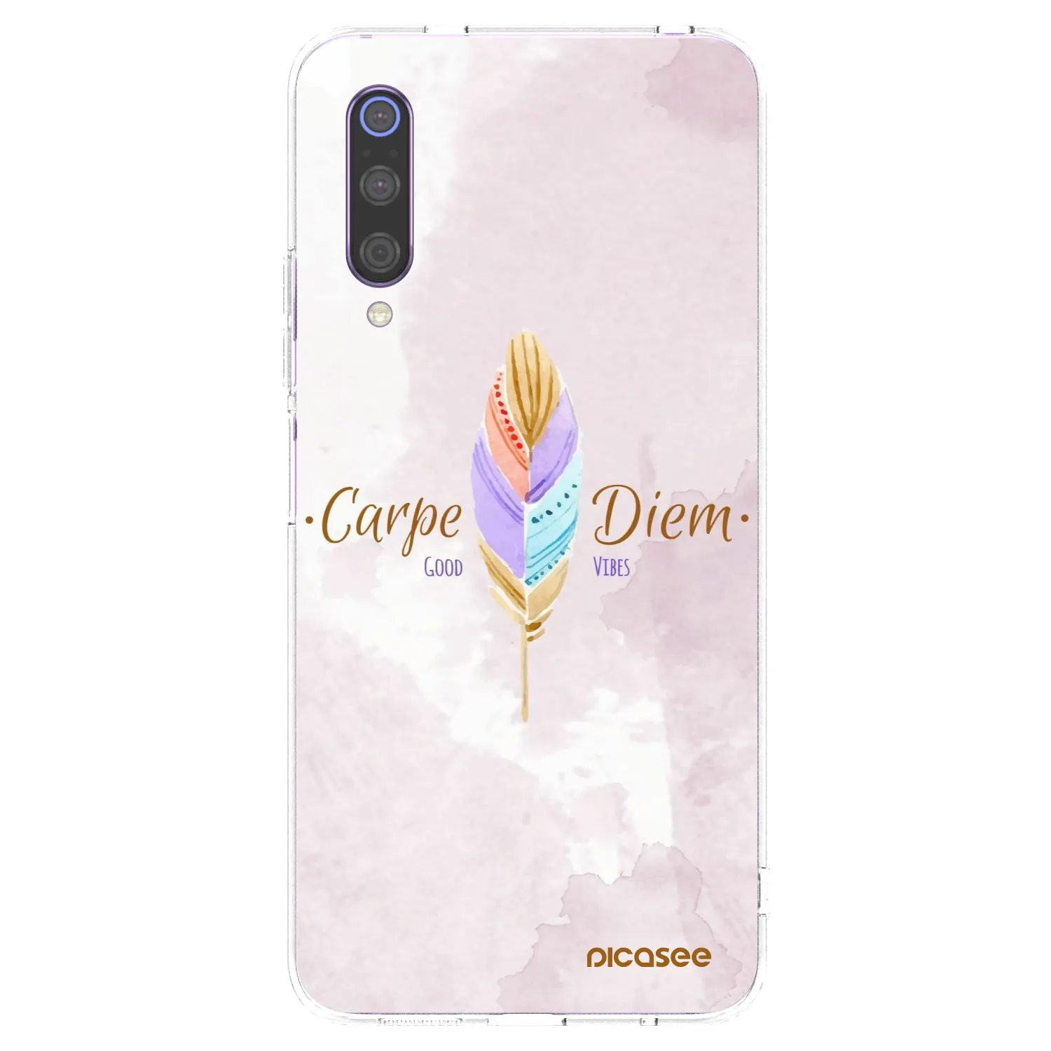 Picasee silikonowe przeźroczyste etui na Xiaomi Mi 9 - Carpe Diem