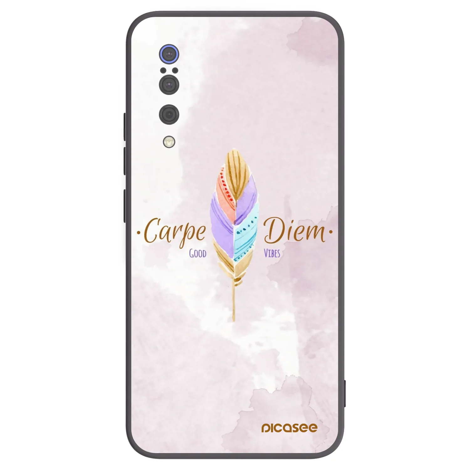 Picasee silikonowe czarne etui na Xiaomi Mi 9 - Carpe Diem