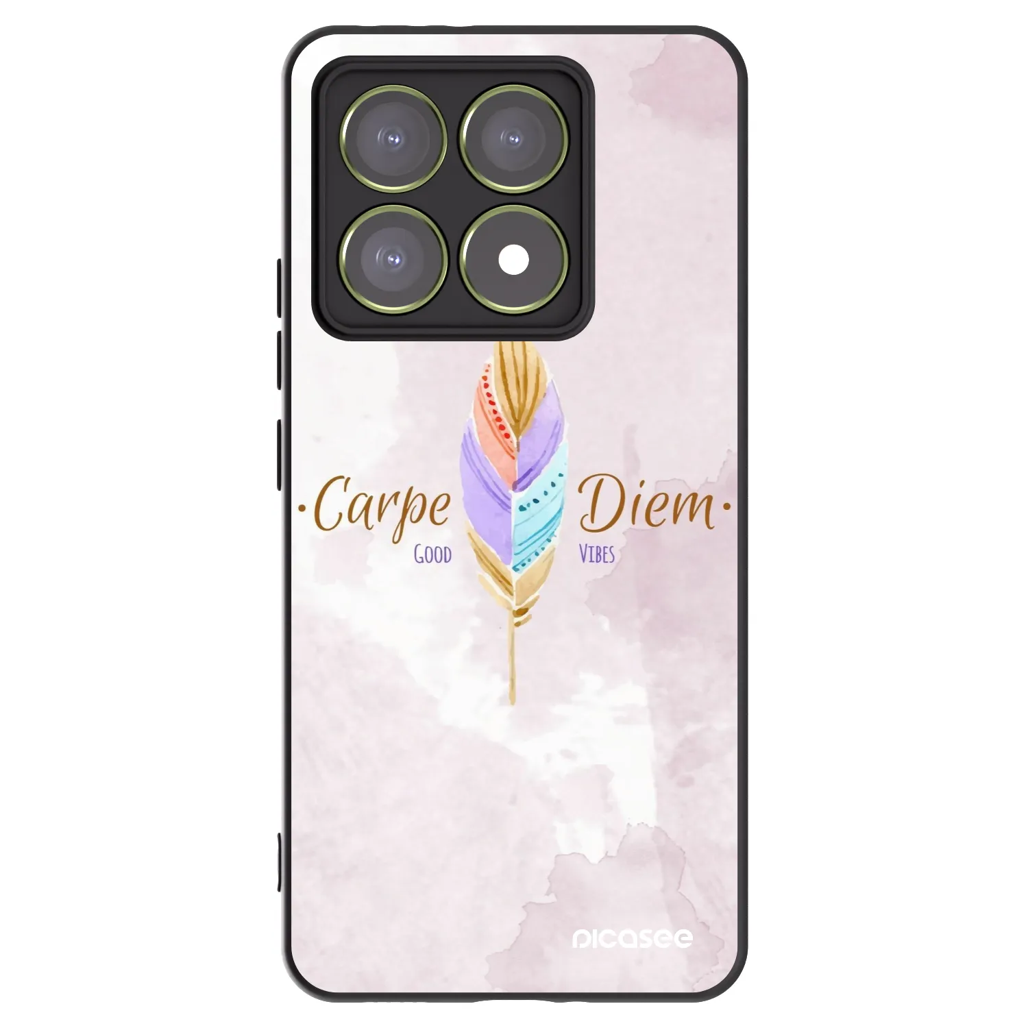 Picasee silikonowe czarne etui na Xiaomi 14T - Carpe Diem