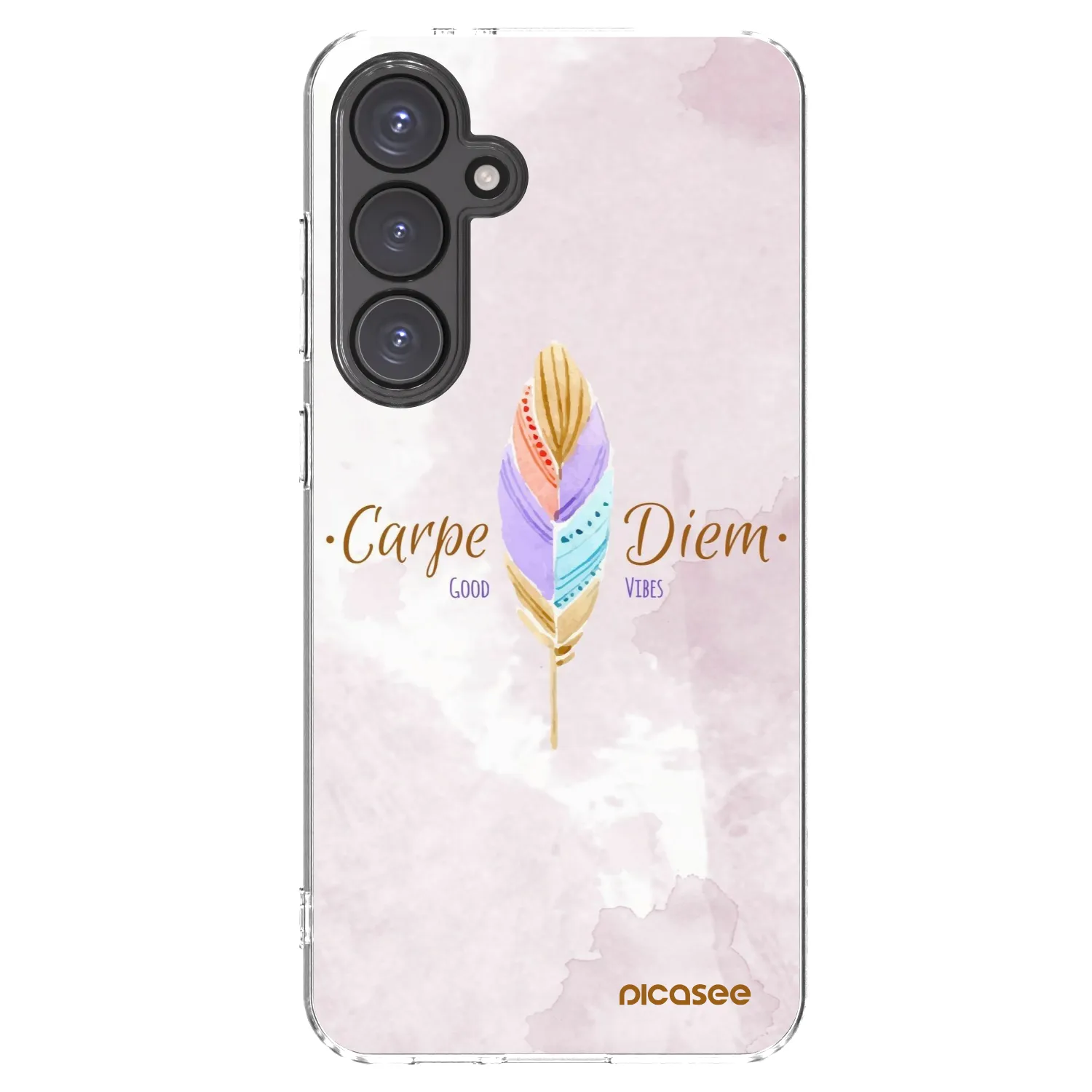 Picasee silikonowe przeźroczyste etui na Samsung Galaxy S24 FE S721B - Carpe Diem