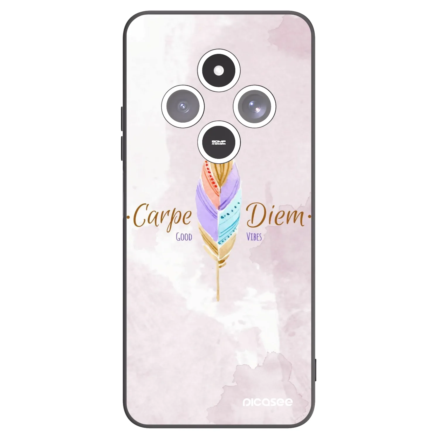 Picasee silikonowe czarne etui na Xiaomi Redmi 14C - Carpe Diem