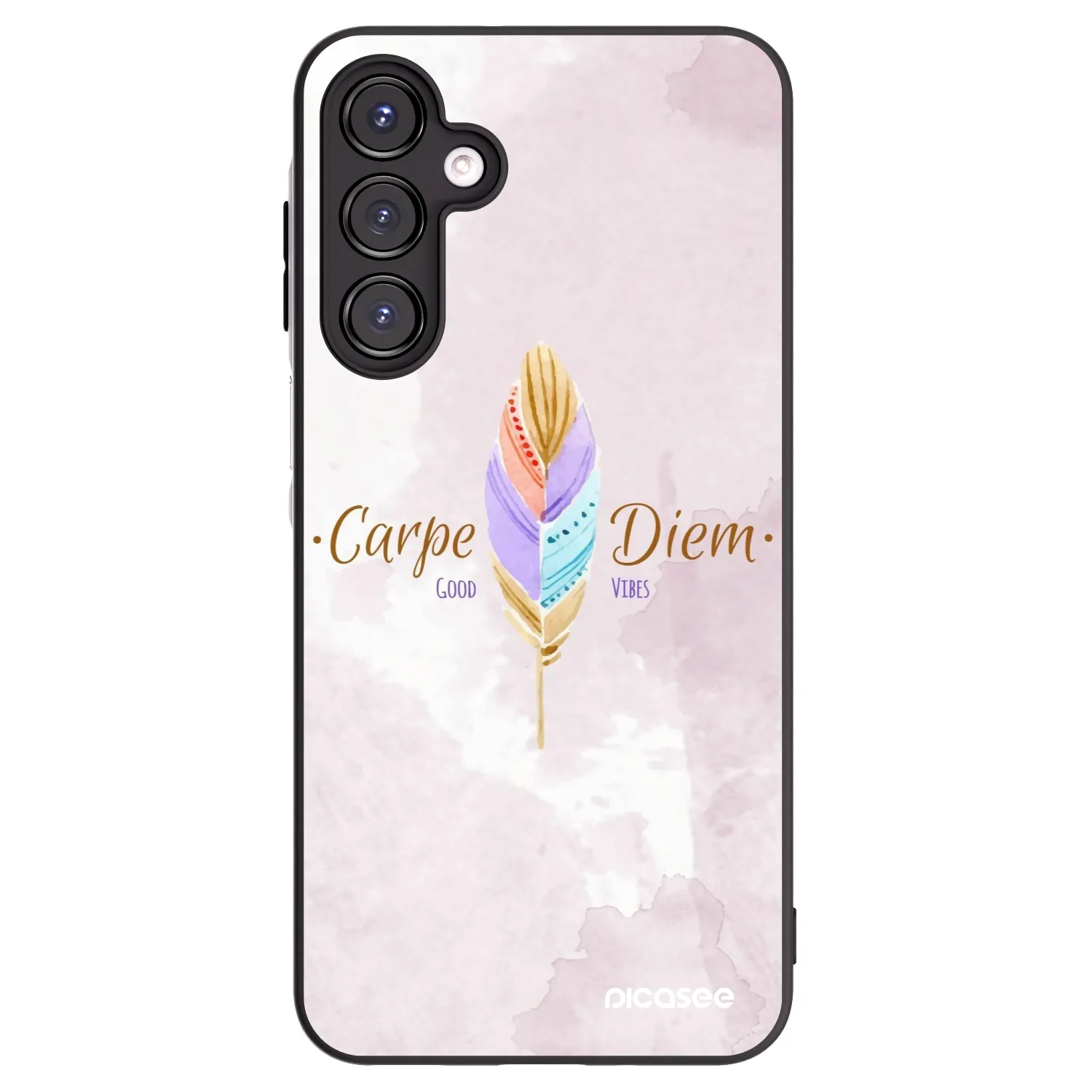 Picasee silikonowe czarne etui na Samsung Galaxy A16 5G - Carpe Diem