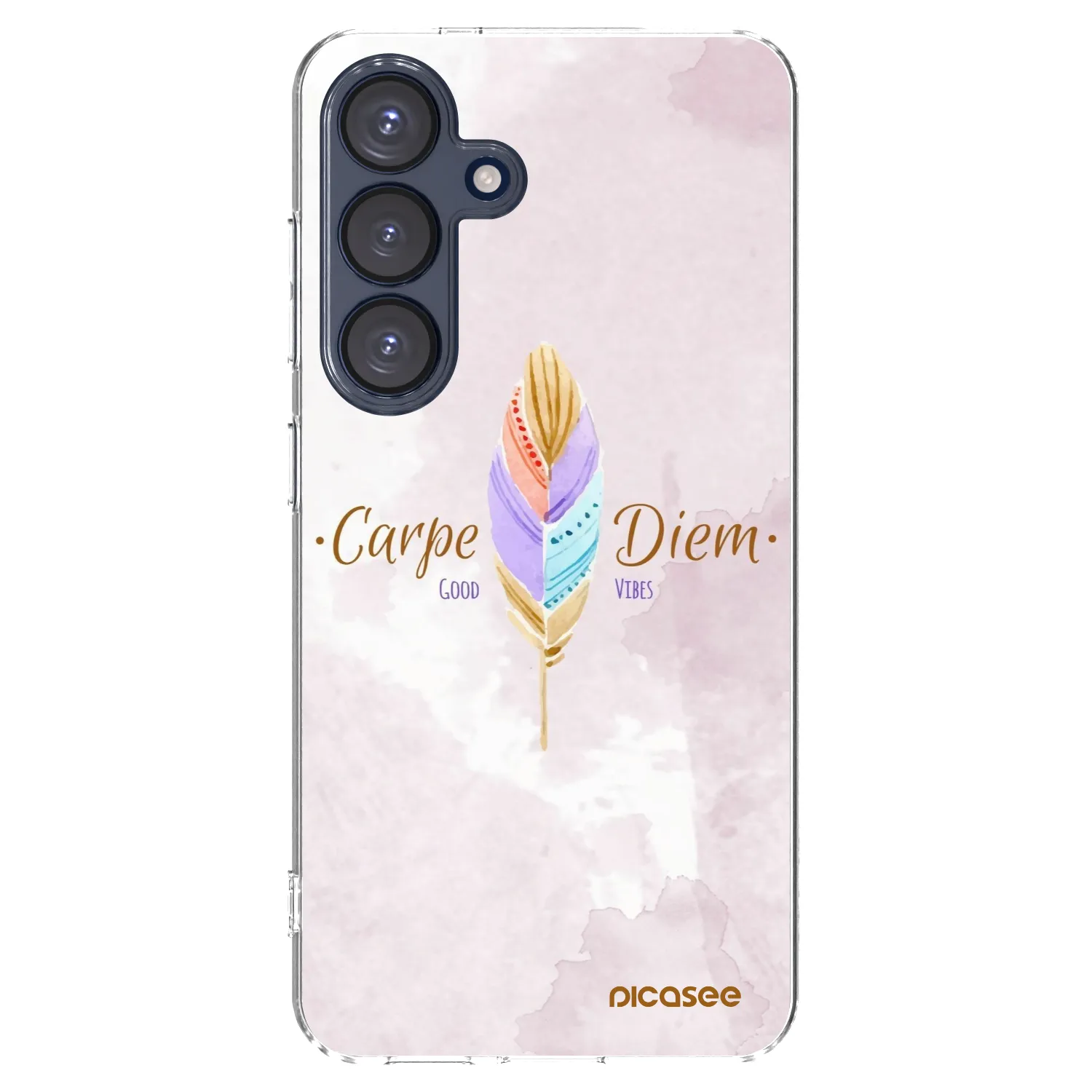 Picasee silikonowe przeźroczyste etui na Samsung Galaxy S25 5G - Carpe Diem
