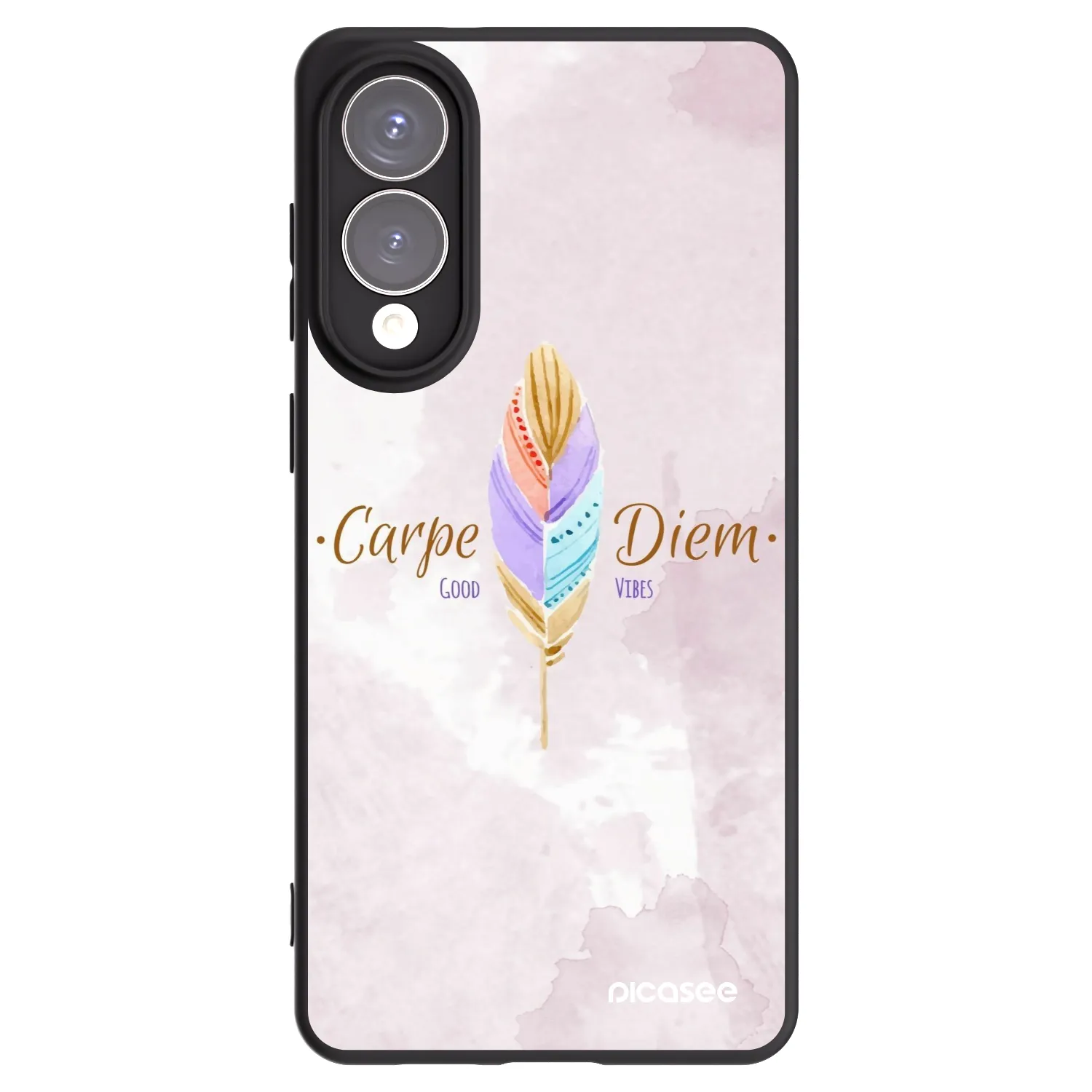 Picasee silikonowe czarne etui na Samsung Galaxy S25 Edge 5G - Carpe Diem
