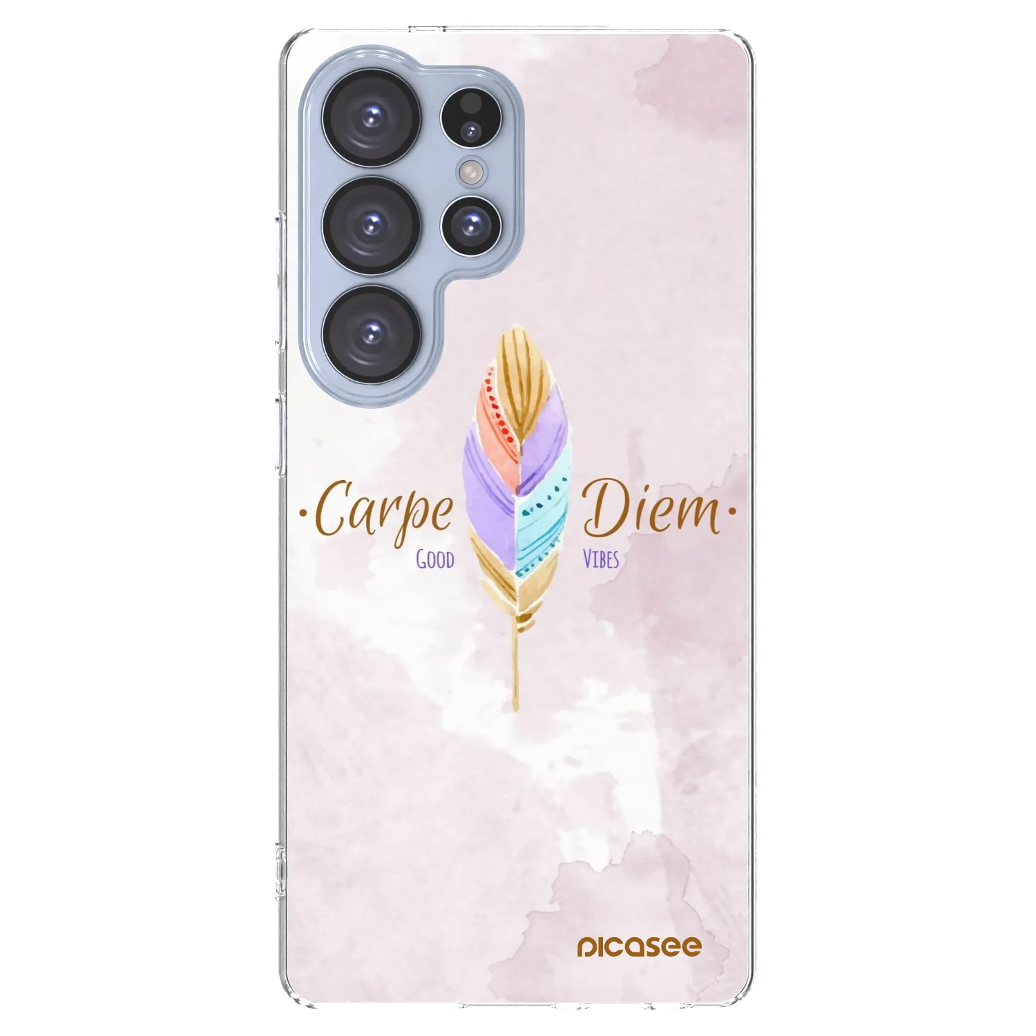 Picasee silikonowe przeźroczyste etui na Samsung Galaxy S25 Ultra 5G - Carpe Diem