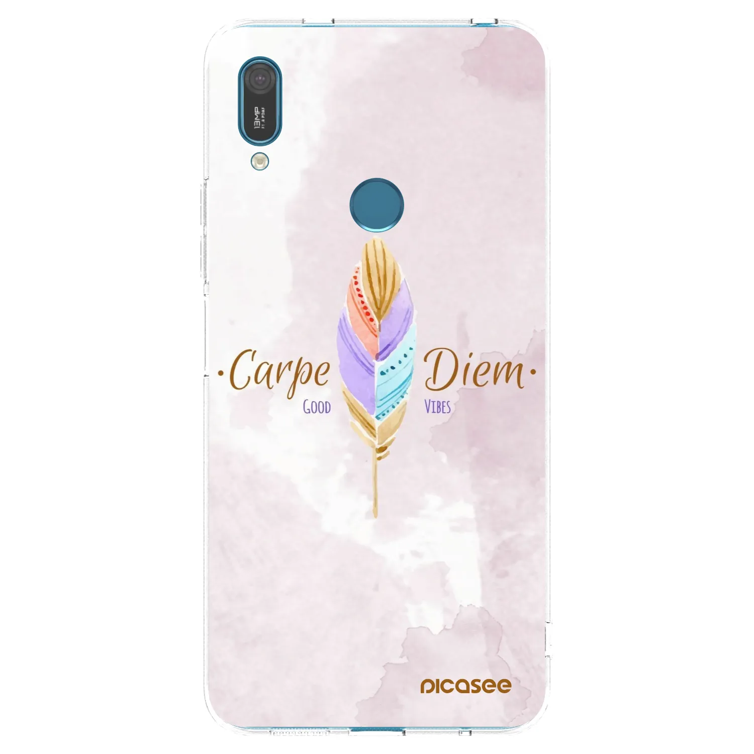 Picasee silikonowe przeźroczyste etui na Huawei Y7 2019 - Carpe Diem