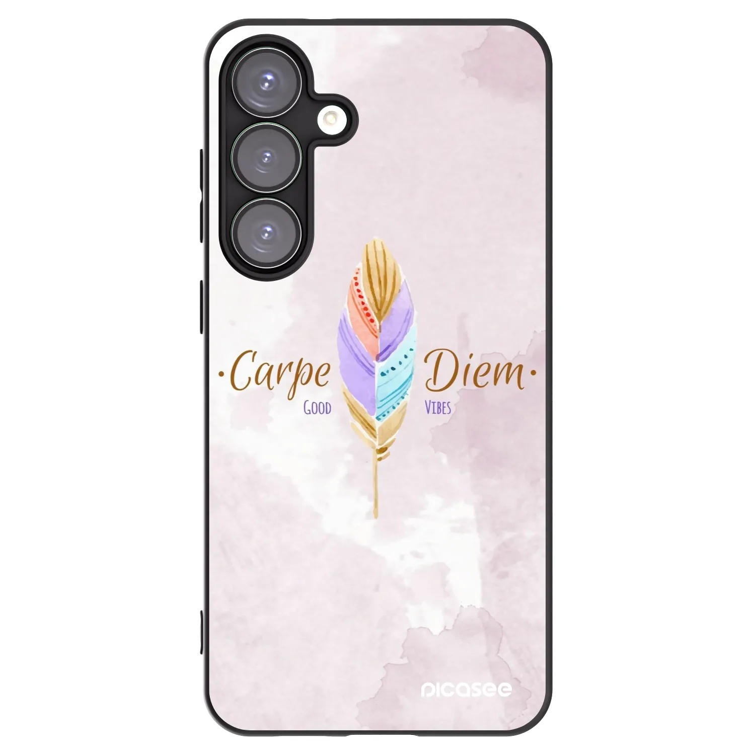Picasee silikonowe czarne etui na Samsung Galaxy S25+ 5G - Carpe Diem