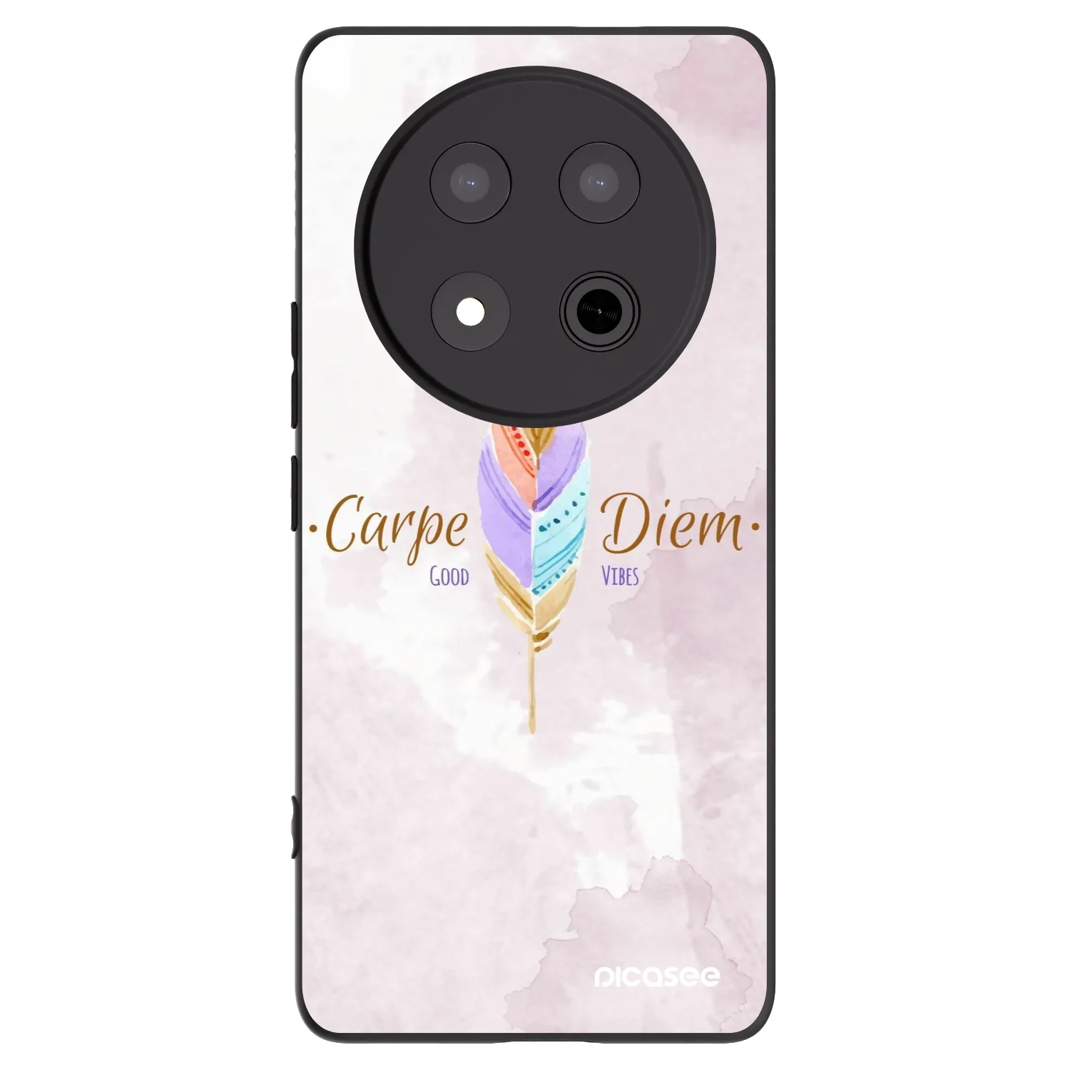 Picasee silikonowe czarne etui na Honor Magic7 Lite 5G - Carpe Diem