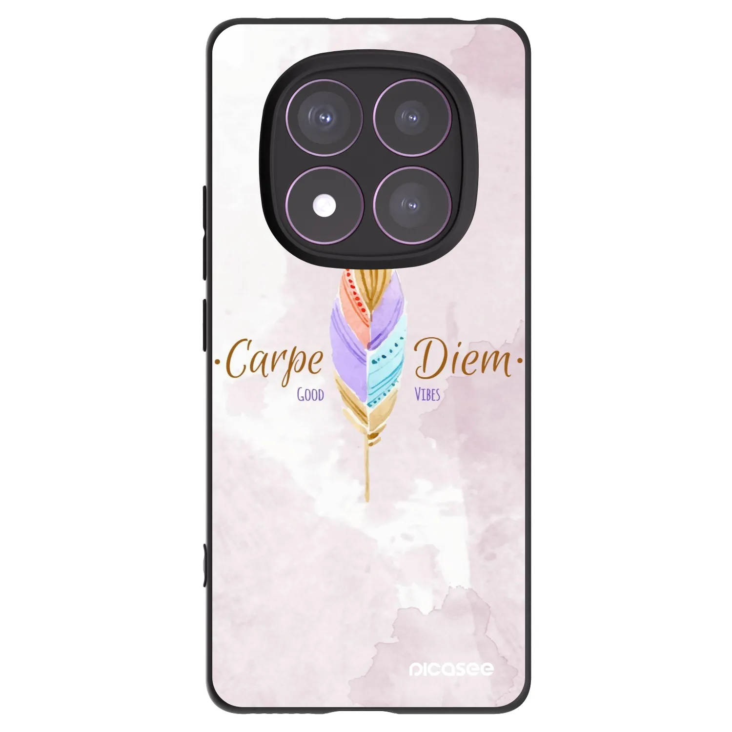 Picasee silikonowe czarne etui na Xiaomi Redmi Note 14 Pro 4G - Carpe Diem