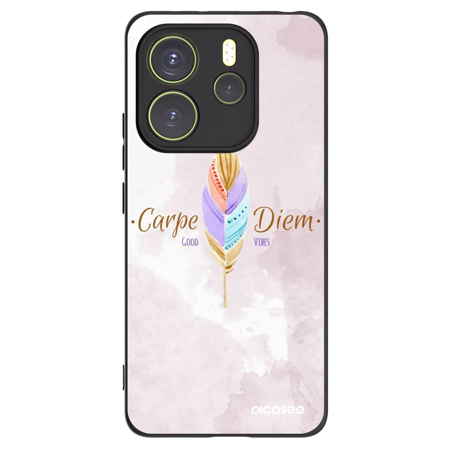 Picasee silikonowe czarne etui na Xiaomi Redmi Note 14 4G - Carpe Diem