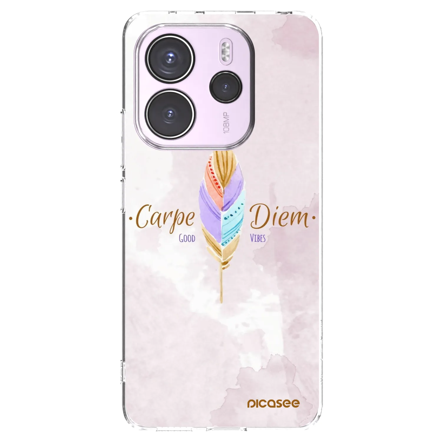 Picasee silikonowe przeźroczyste etui na Xiaomi Redmi Note 14 4G - Carpe Diem