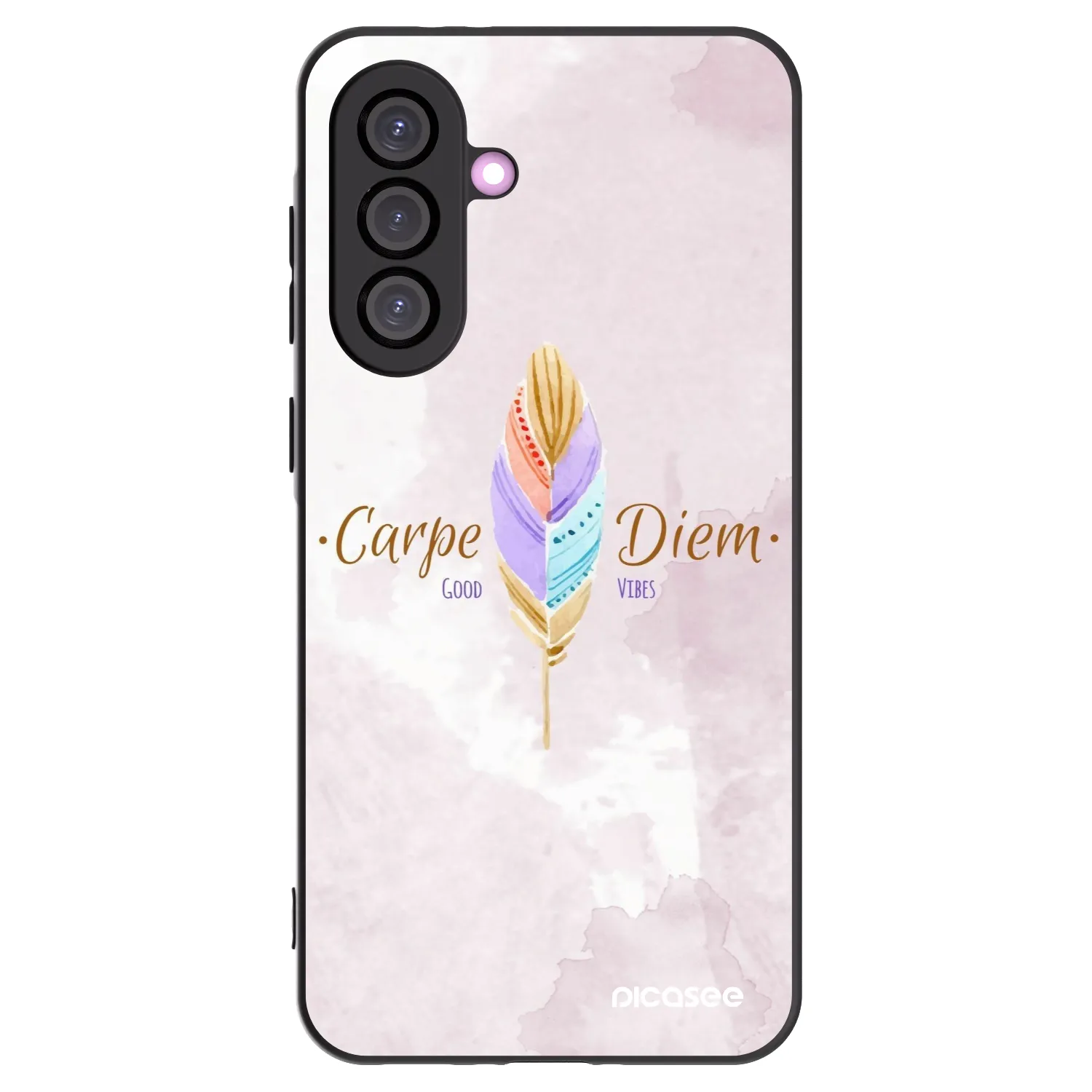 Picasee silikonowe czarne etui na Samsung Galaxy A56 5G A566B - Carpe Diem