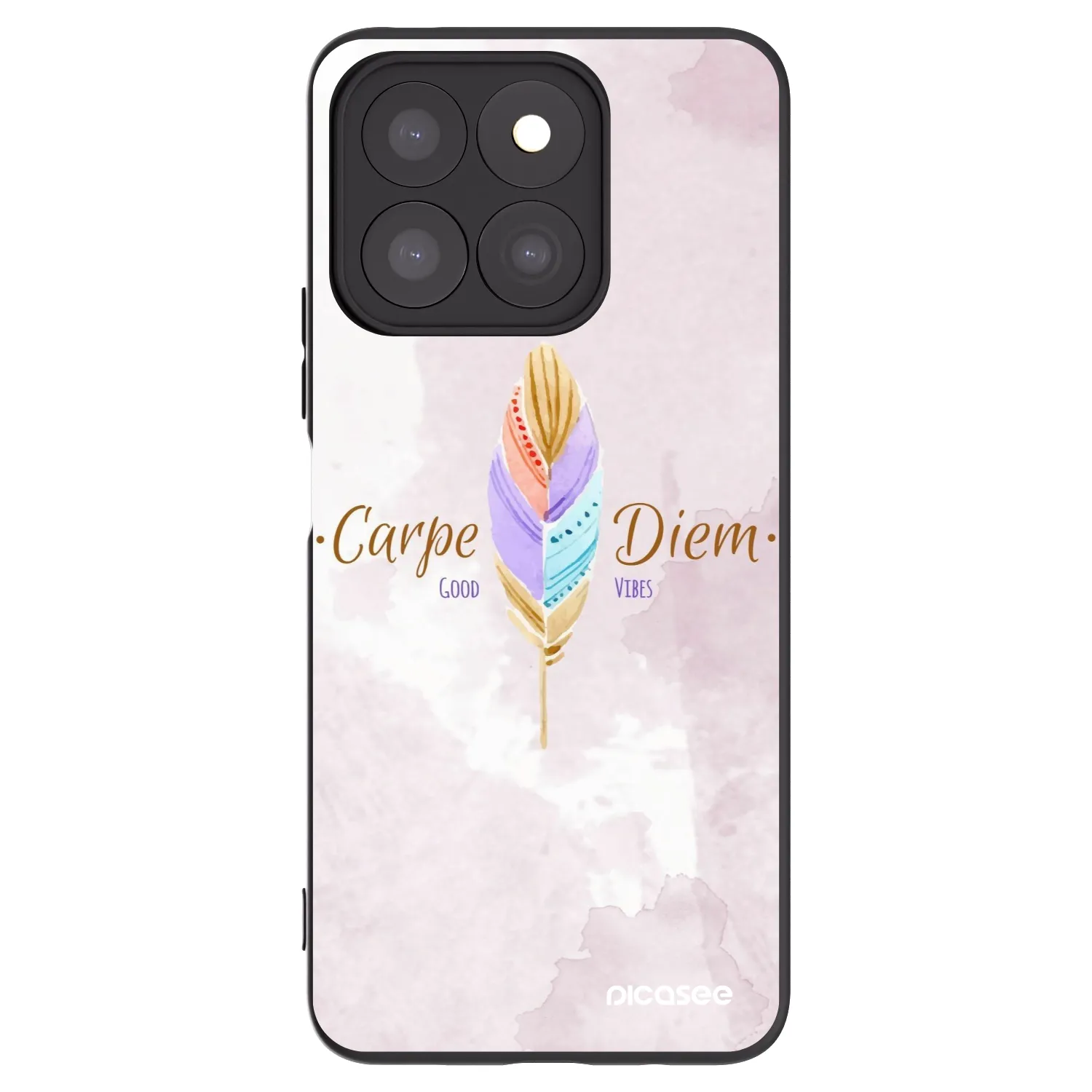 Picasee silikonowe czarne etui na Honor X8c - Carpe Diem