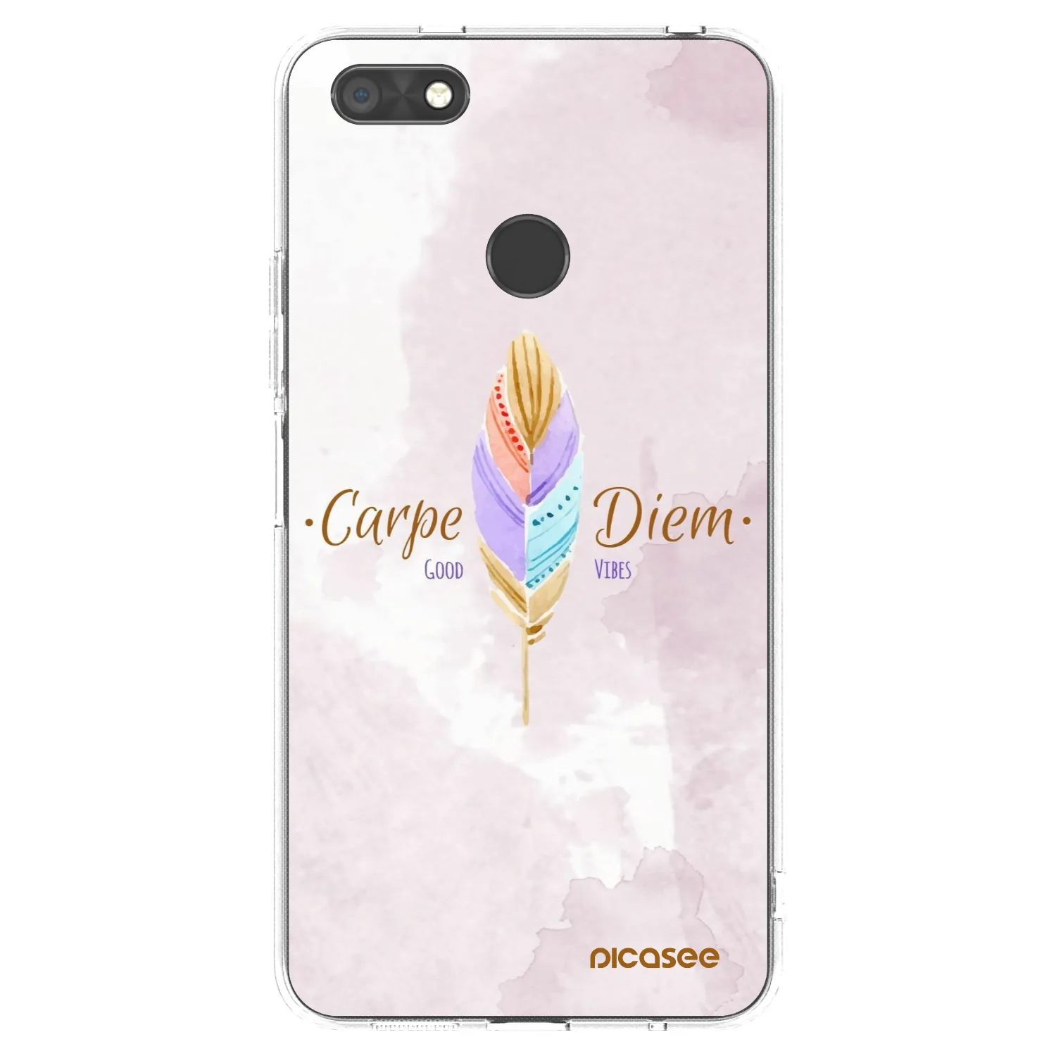 Picasee silikonowe przeźroczyste etui na Huawei P9 Lite Mini - Carpe Diem