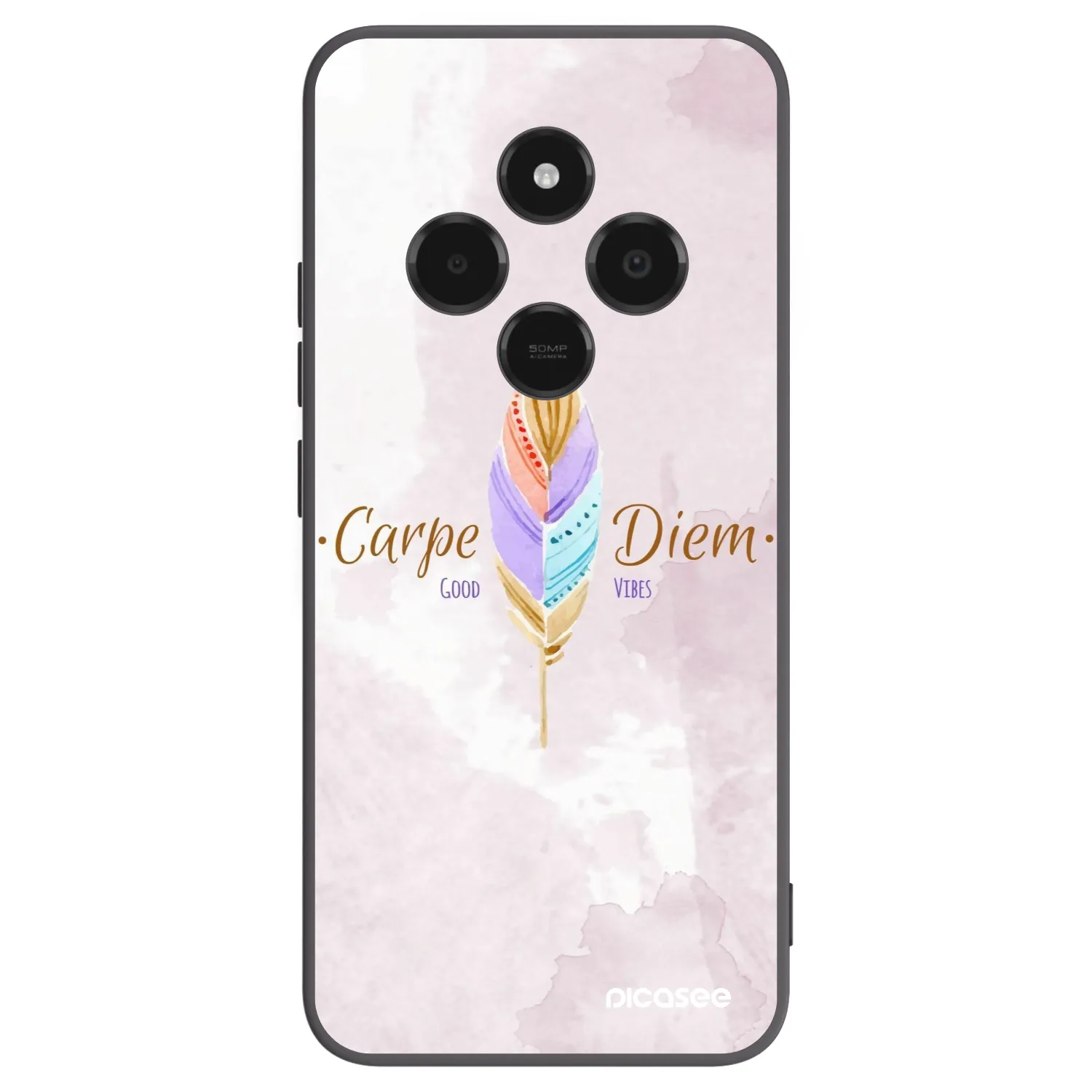 Picasee silikonowe czarne etui na Xiaomi Poco C75 - Carpe Diem