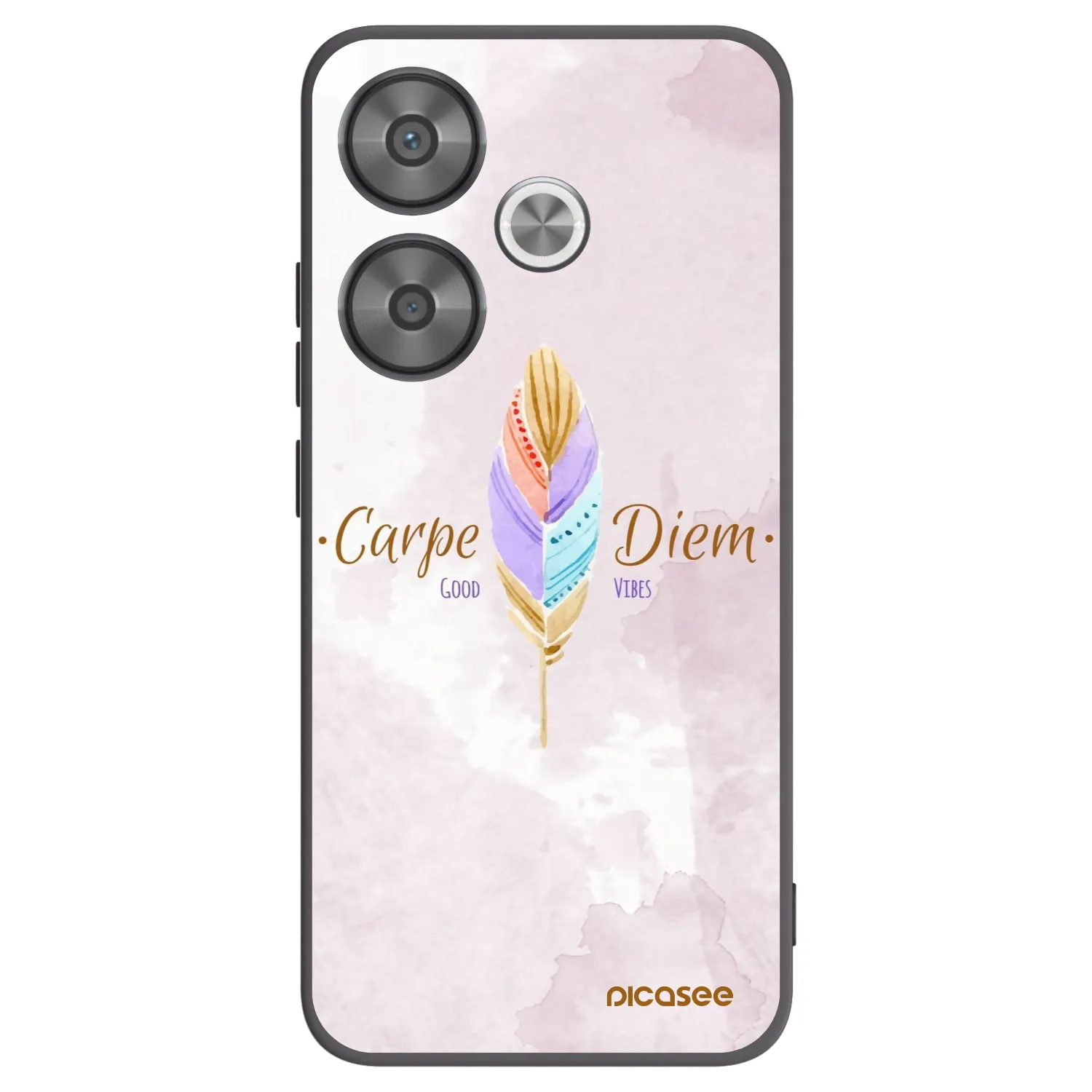 Picasee silikonowe czarne etui na Xiaomi Poco F6 - Carpe Diem