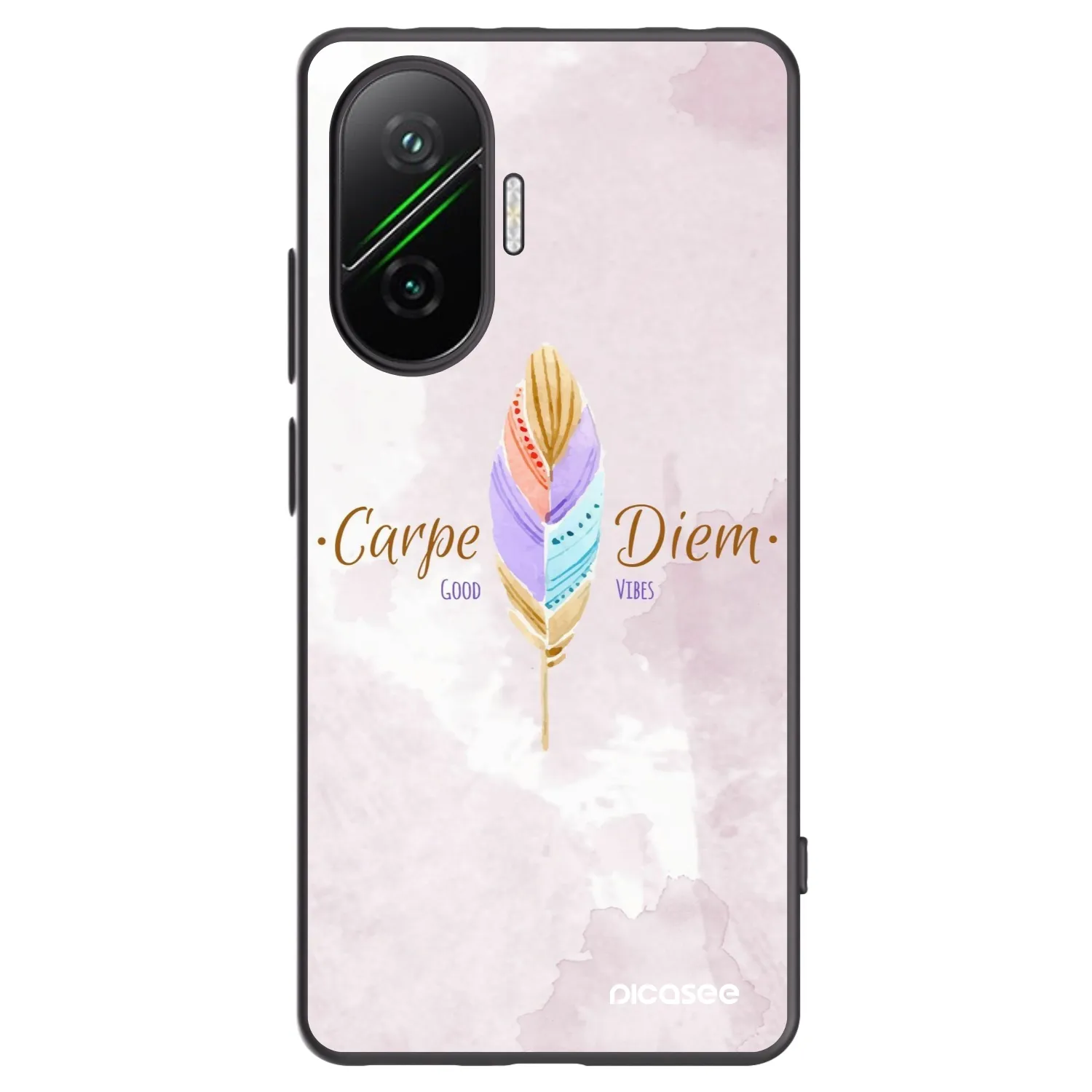 Picasee silikonowe czarne etui na Xiaomi Poco F7 Pro 5G - Carpe Diem