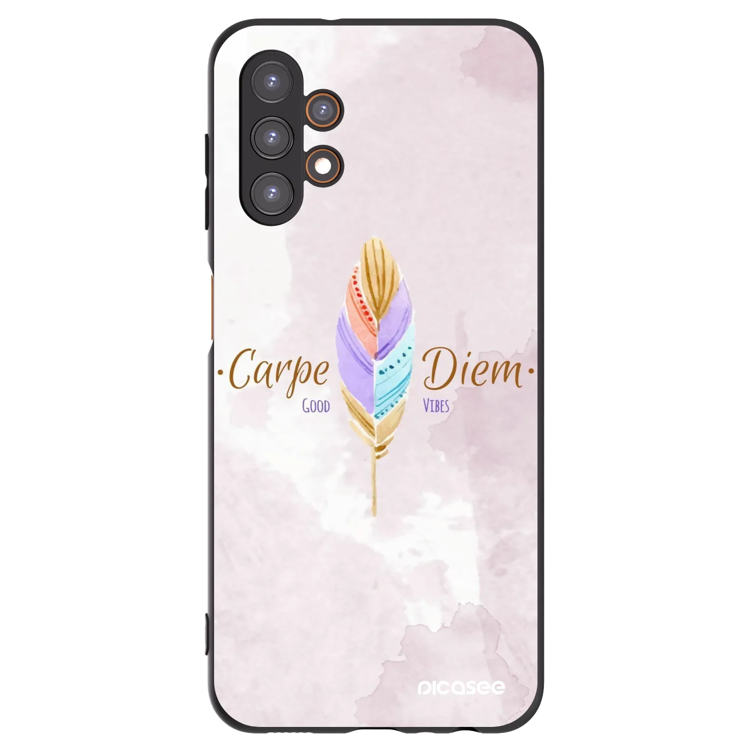 Picasee silikonowe czarne etui na Samsung Galaxy A13 5G - Carpe Diem