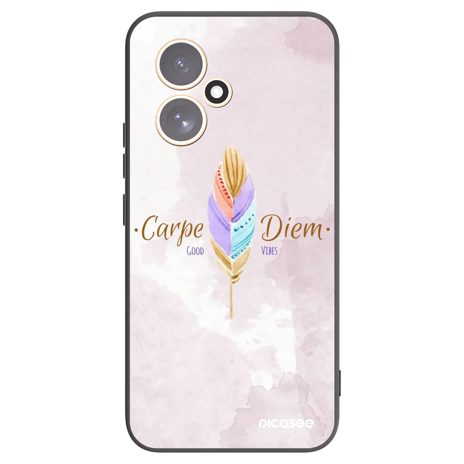 Picasee silikonowe czarne etui na Honor 400 5G - Carpe Diem