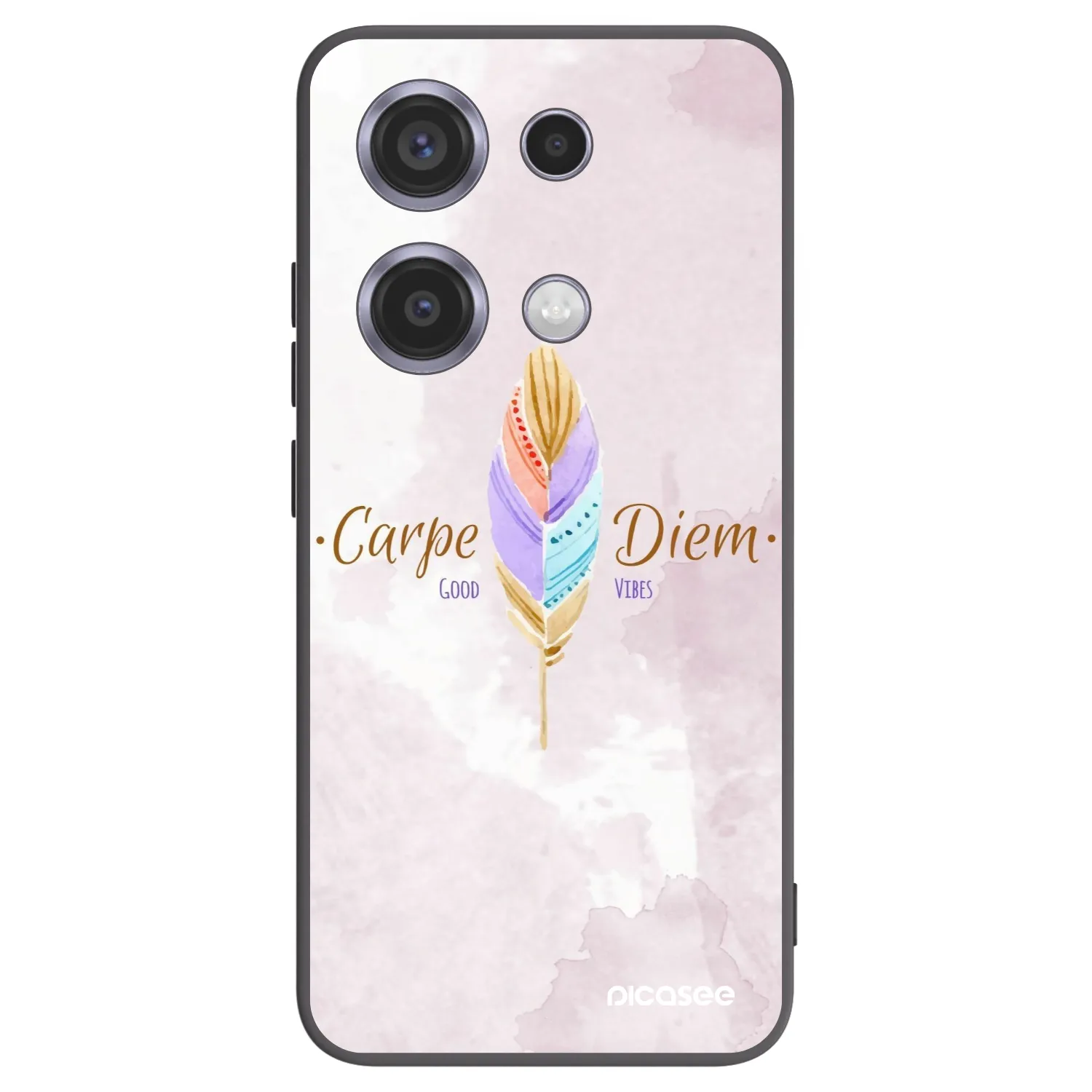 Picasee silikonowe czarne etui na Xiaomi Redmi Note 14S - Carpe Diem