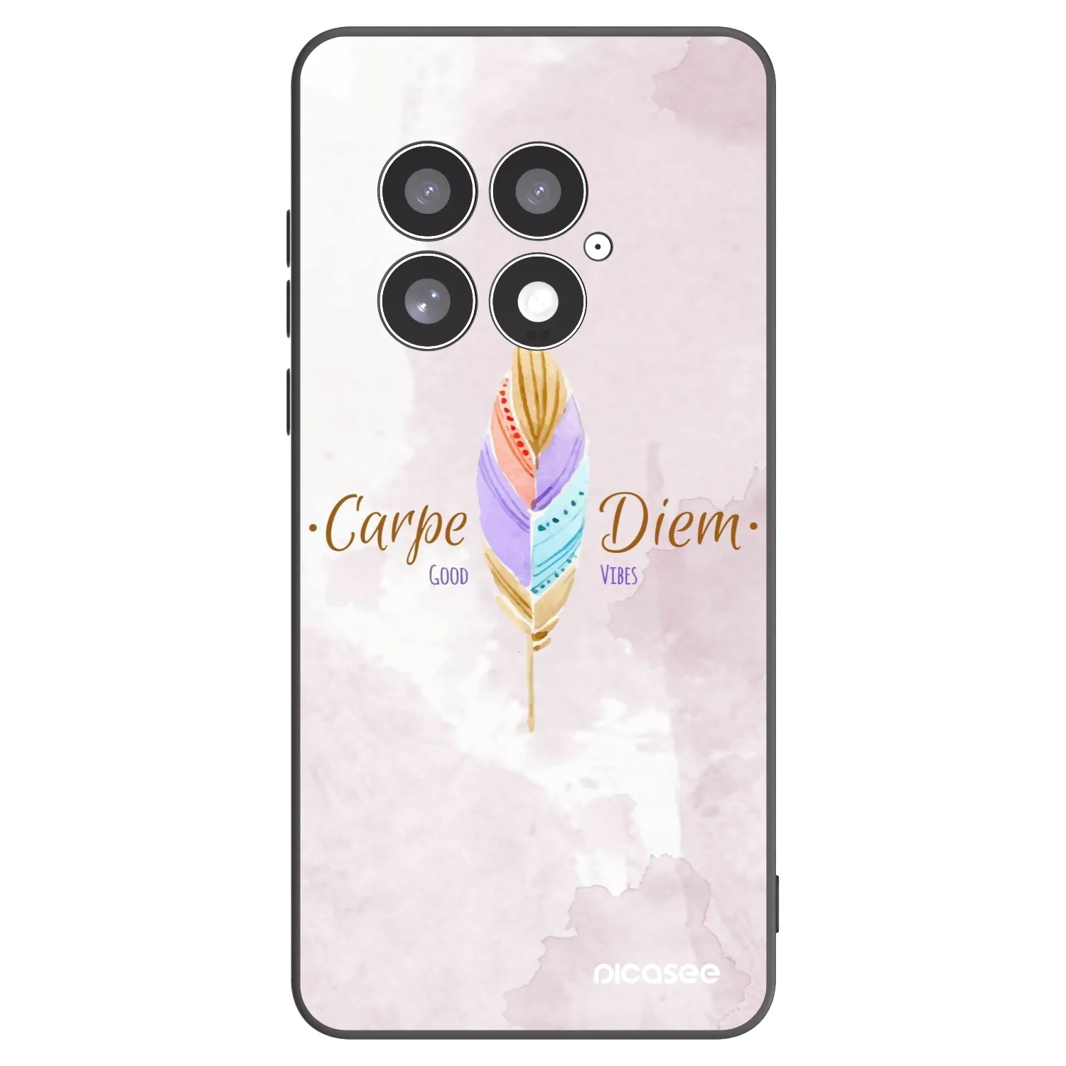 Picasee silikonowe czarne etui na OnePlus 13 5G - Carpe Diem