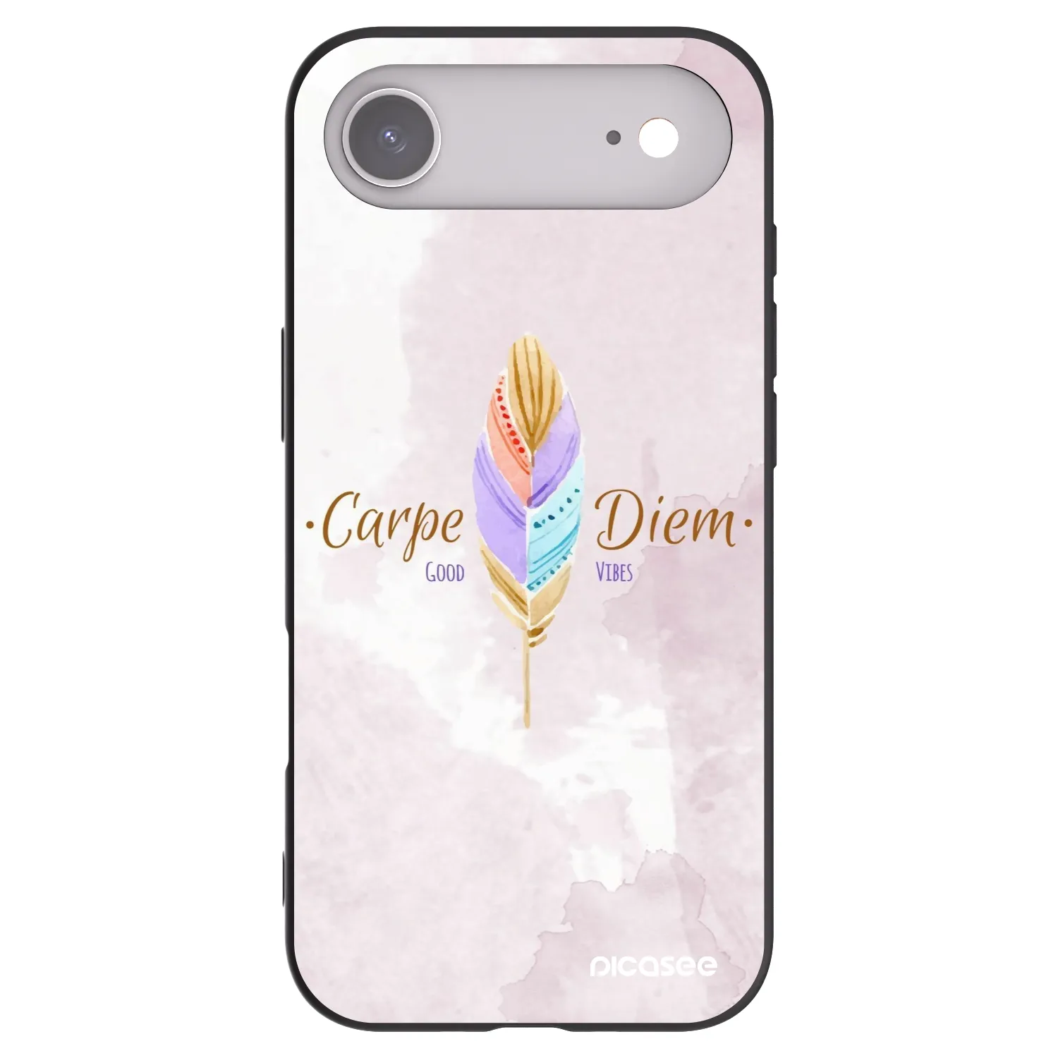 Picasee silikonowe czarne etui na Apple iPhone Air - Carpe Diem