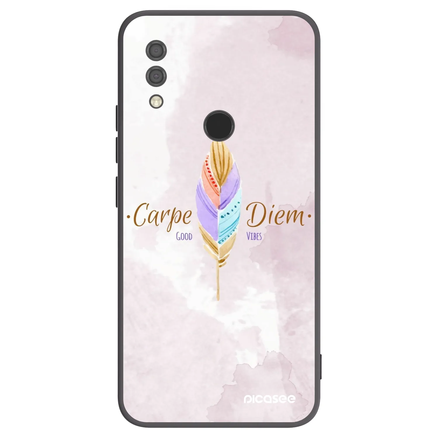 Picasee silikonowe czarne etui na Xiaomi Redmi 7 - Carpe Diem
