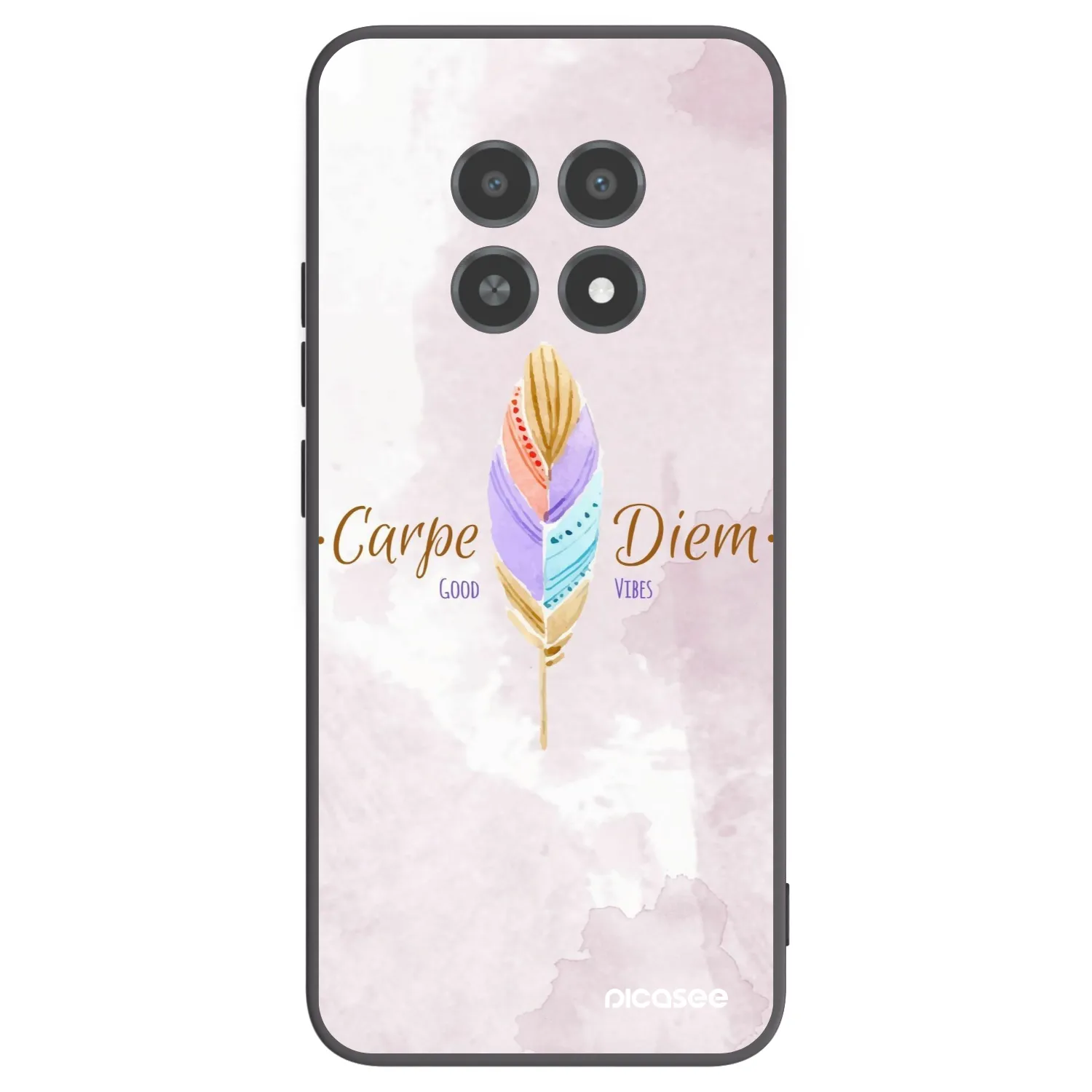 Picasee silikonowe czarne etui na Realme 12X - Carpe Diem