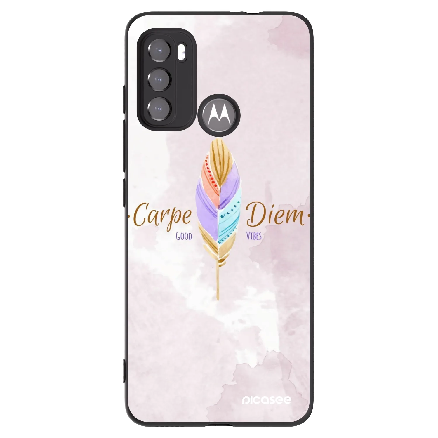 Picasee silikonowe czarne etui na Motorola Edge 60 5G - Carpe Diem