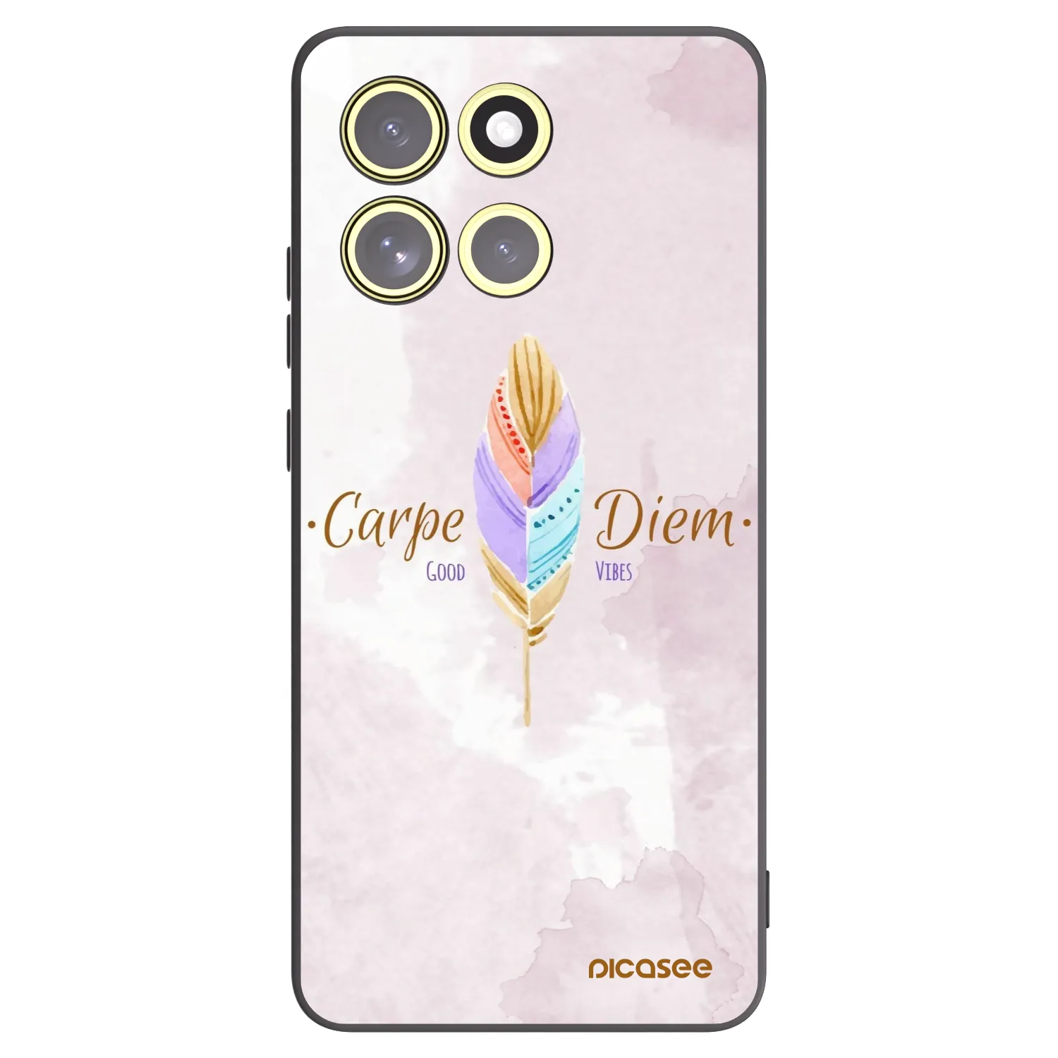Picasee silikonowe czarne etui na Motorola Moto G86 5G - Carpe Diem