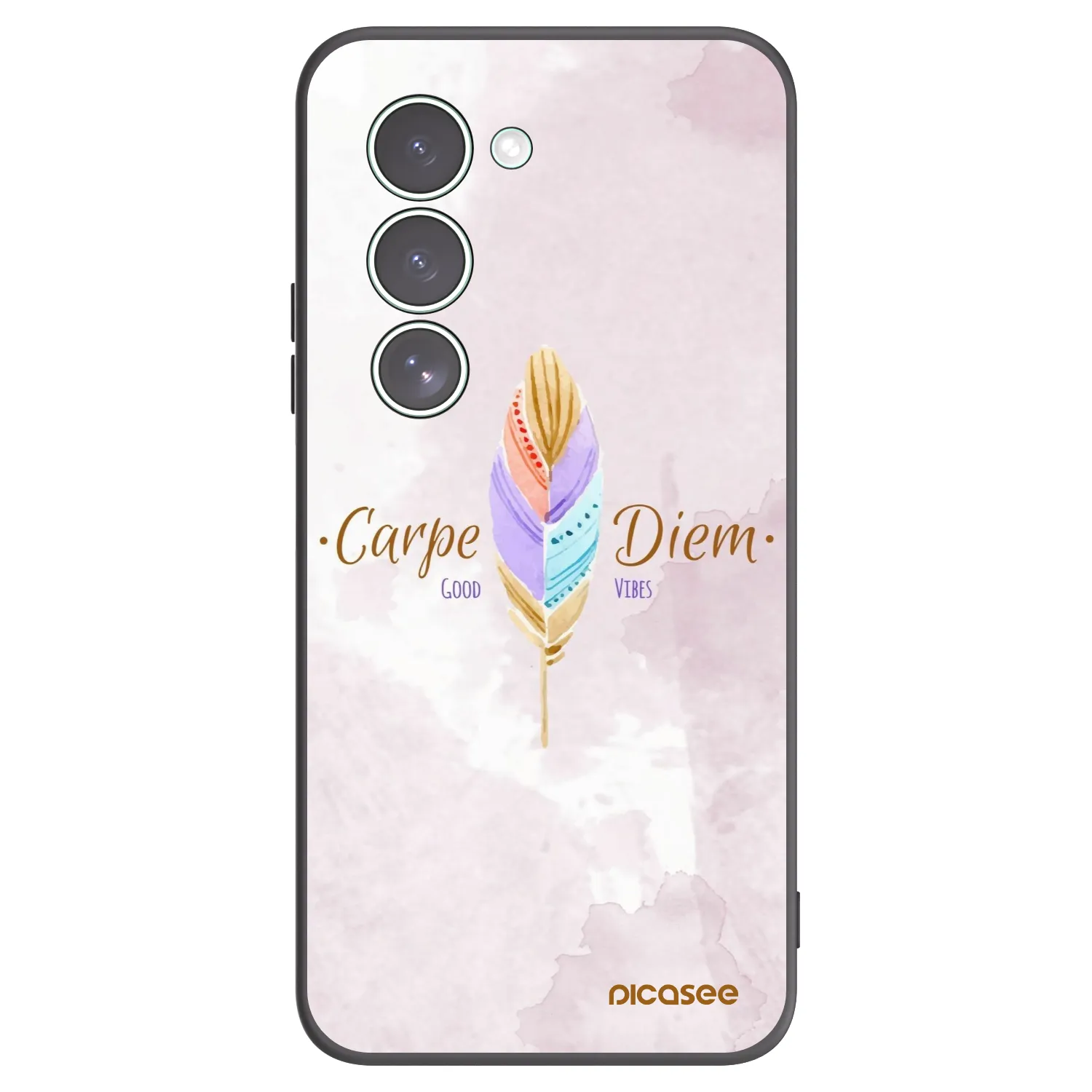 Picasee silikonowe czarne etui na Xiaomi Redmi 15 5G - Carpe Diem