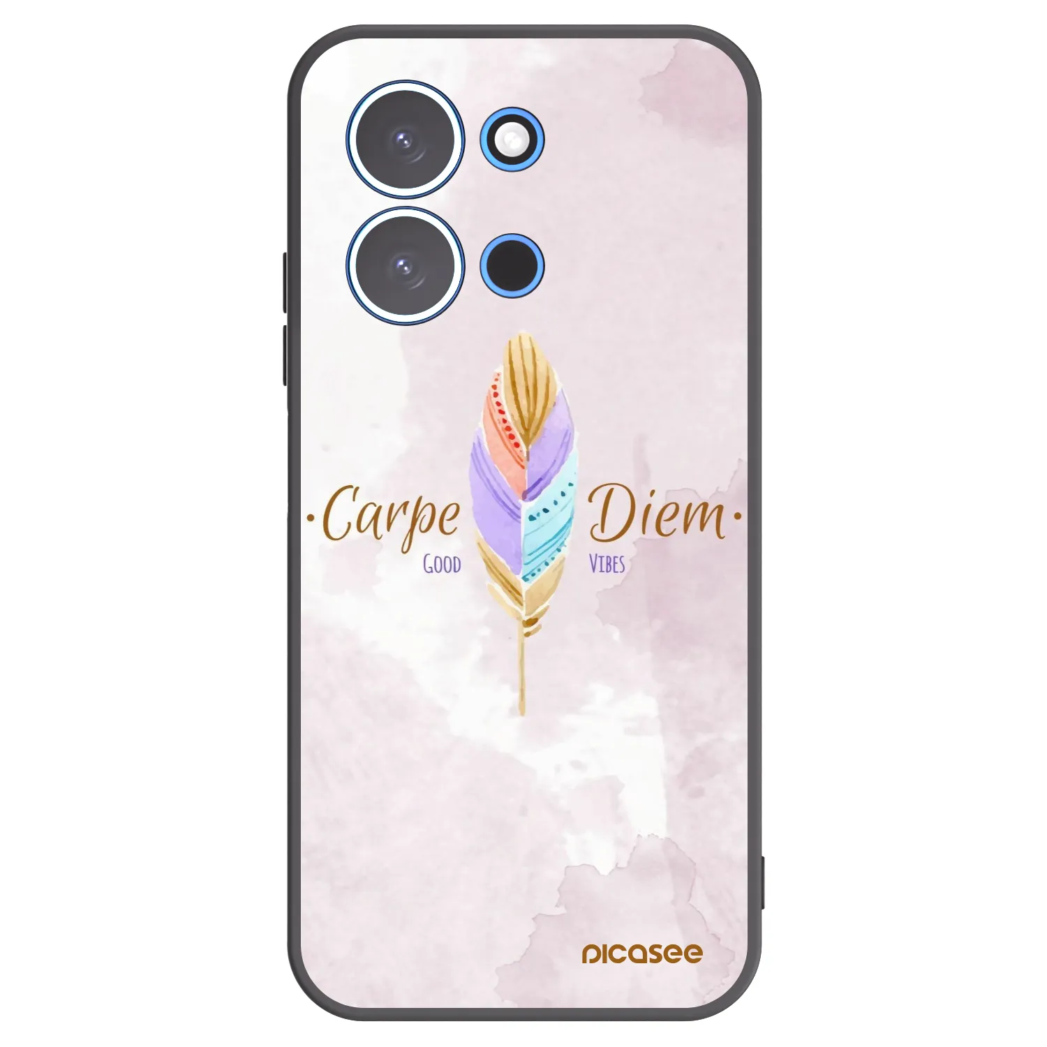 Picasee silikonowe czarne etui na Xiaomi Redmi 15C 4G - Carpe Diem