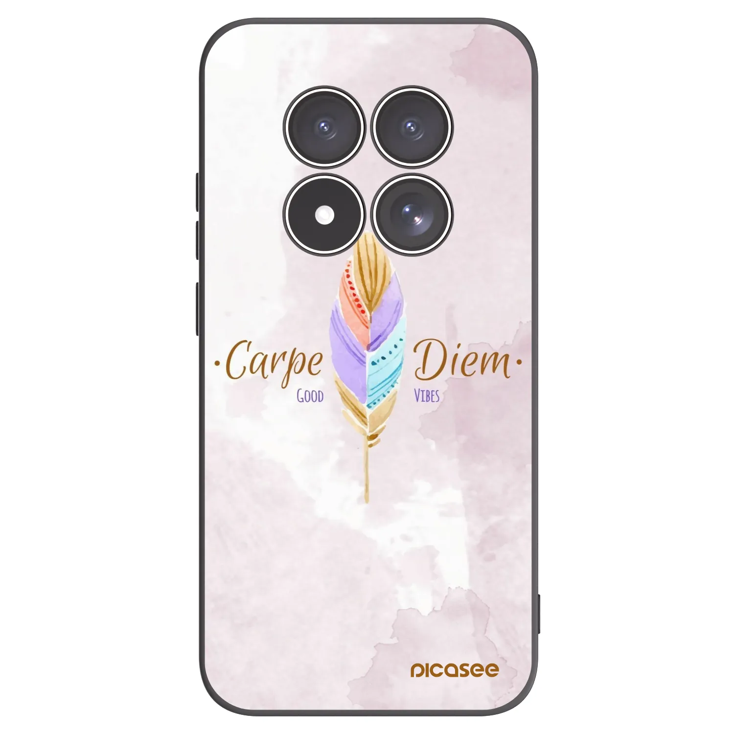 Picasee silikonowe czarne etui na Xiaomi Redmi Note 15 Pro 4G - Carpe Diem