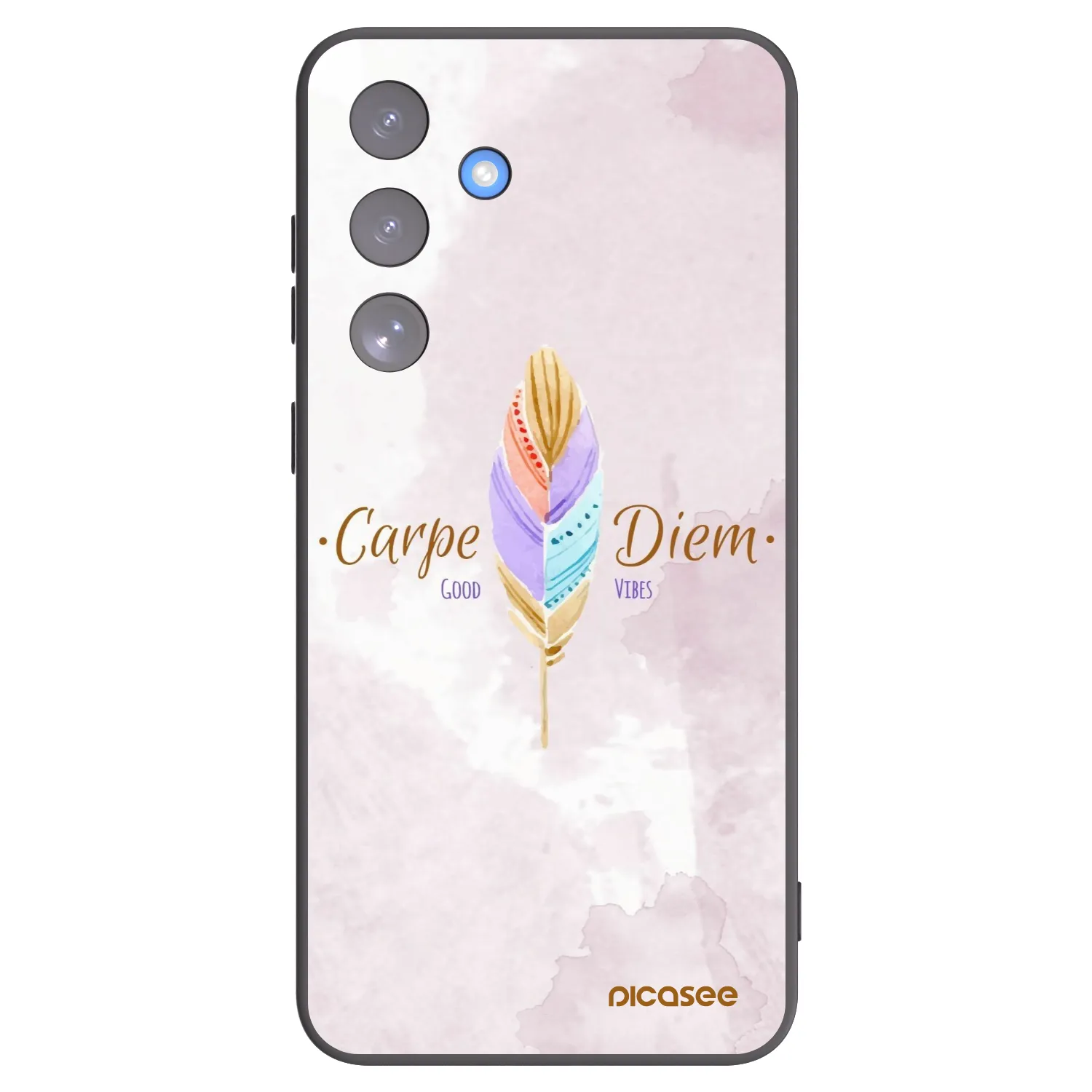 Picasee silikonowe czarne etui na Samsung Galaxy S25 FE 5G - Carpe Diem