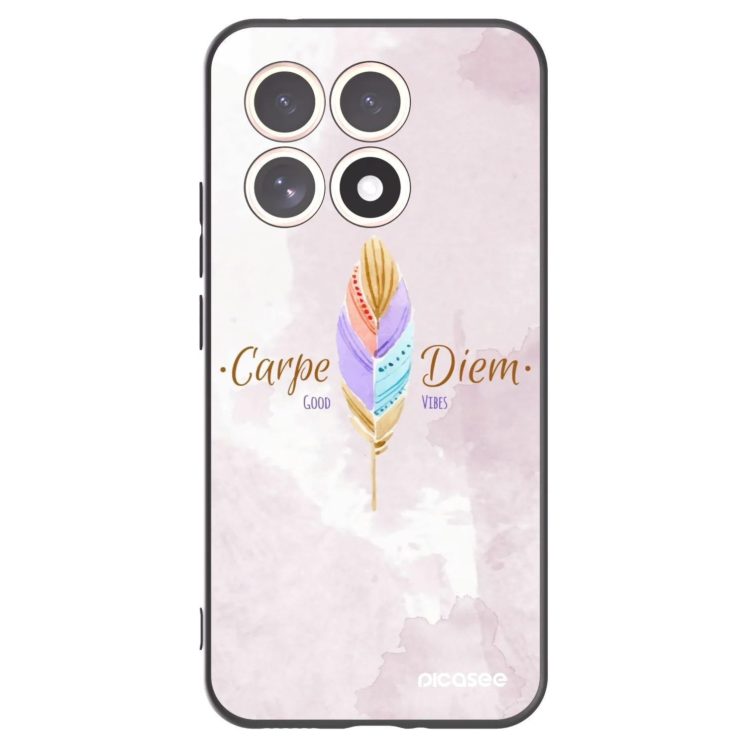 Picasee silikonowe czarne etui na Xiaomi 15T - Carpe Diem