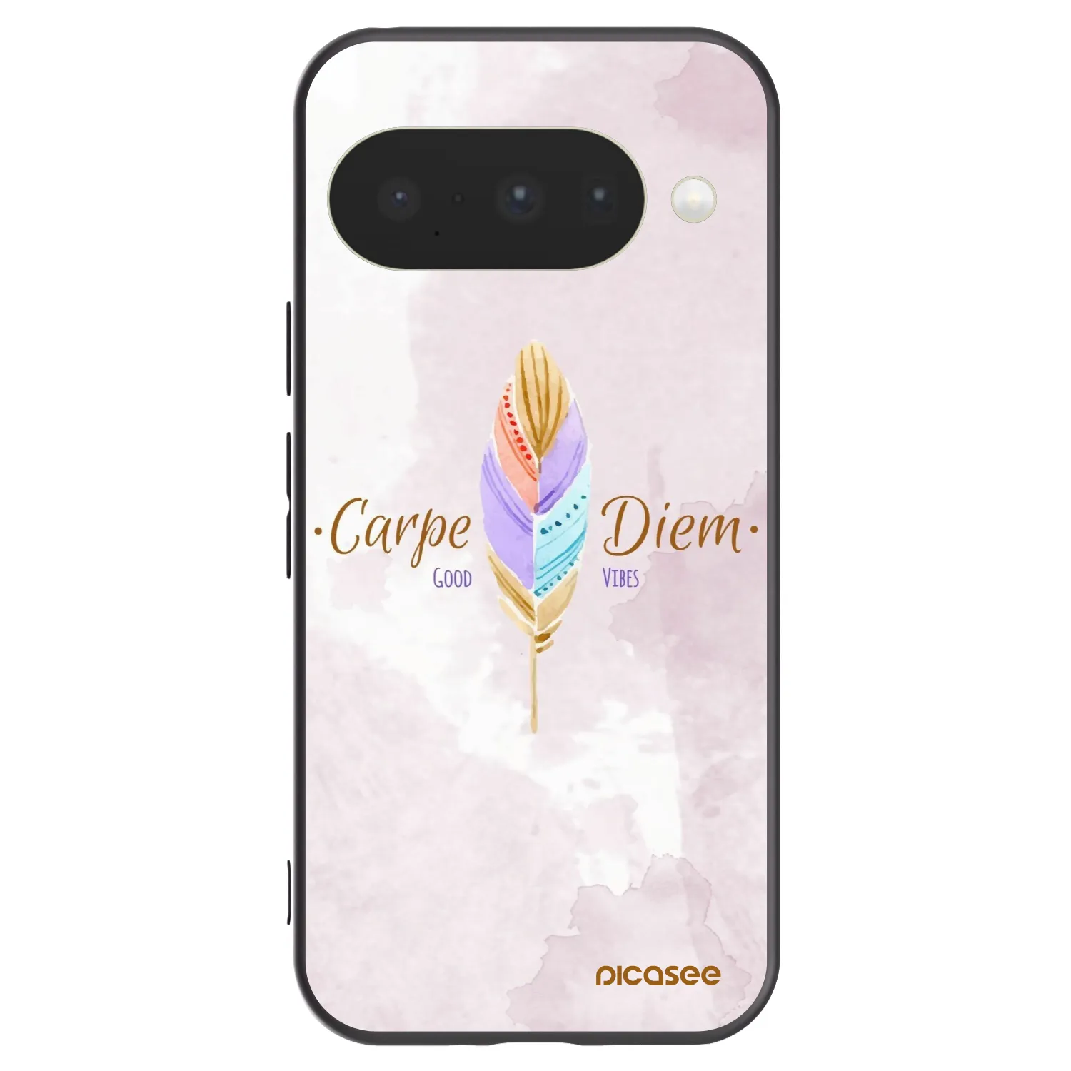 Picasee silikonowe czarne etui na Google Pixel 10 - Carpe Diem