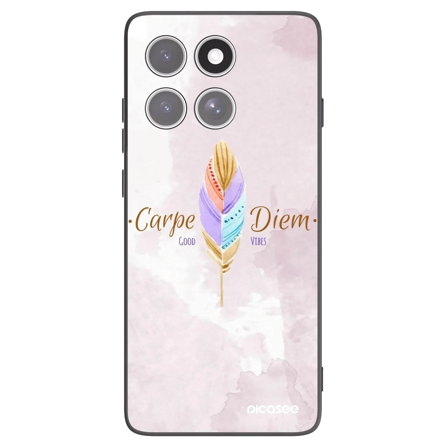 Picasee silikonowe czarne etui na Motorola Edge 60 Fusion - Carpe Diem