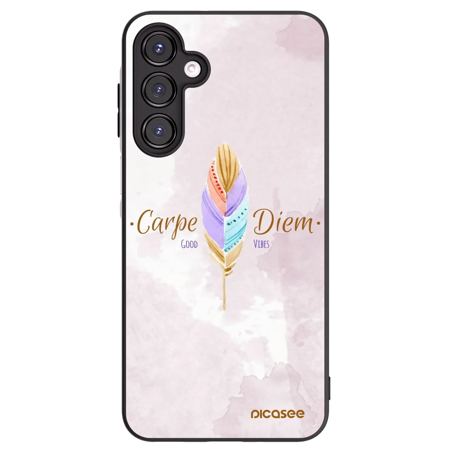 Picasee silikonowe czarne etui na Samsung Galaxy A16 4G - Carpe Diem