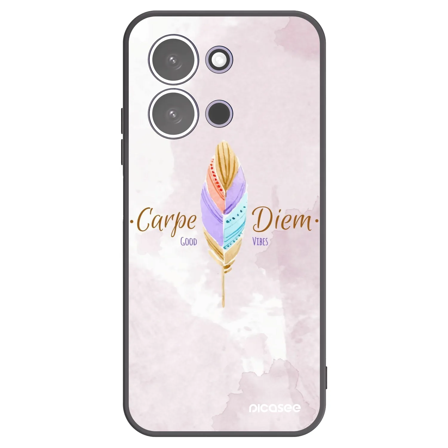 Picasee silikonowe czarne etui na Xiaomi Redmi 15C 5G - Carpe Diem