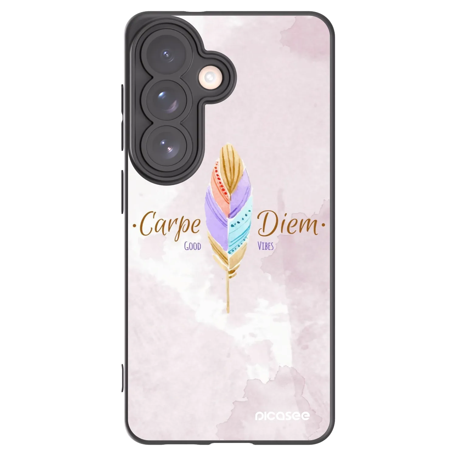 Picasee silikonowe czarne etui na Samsung Galaxy S26 - Carpe Diem