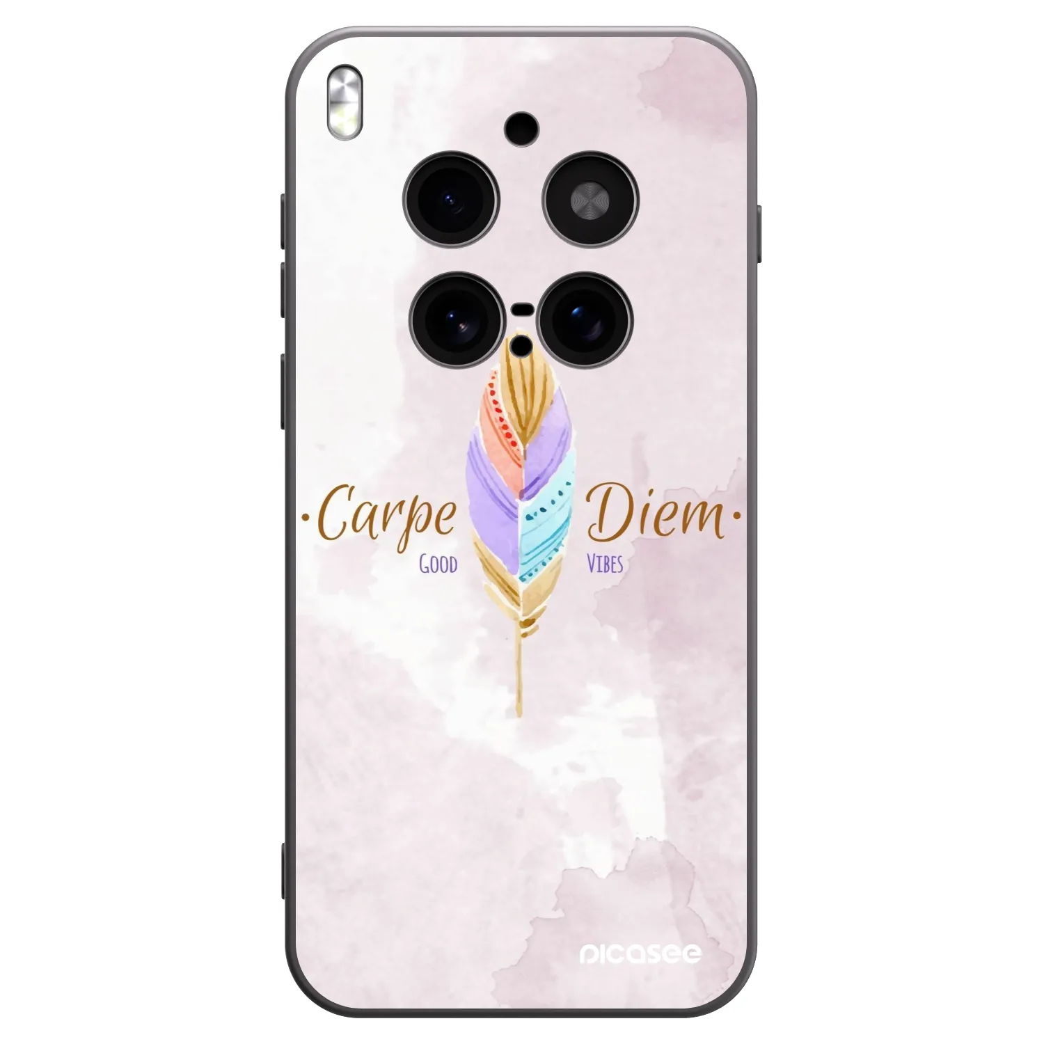 Picasee silikonowe czarne etui na Vivo X300 Pro - Carpe Diem