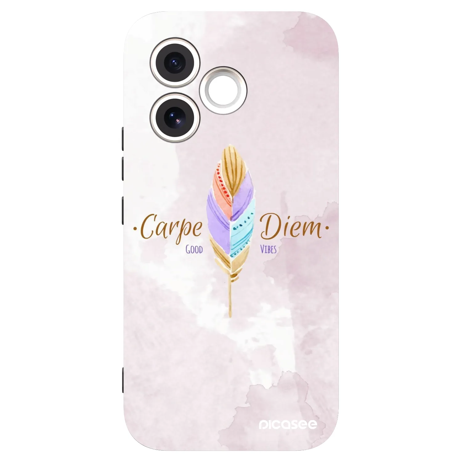 Picasee silikonowe czarne etui na Honor 600 Lite - Carpe Diem